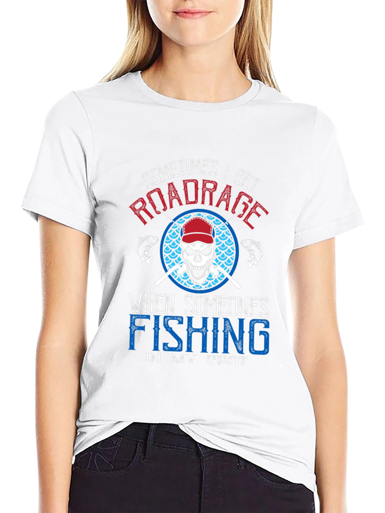 Black Road Rage Fishing T-Shirt view 9