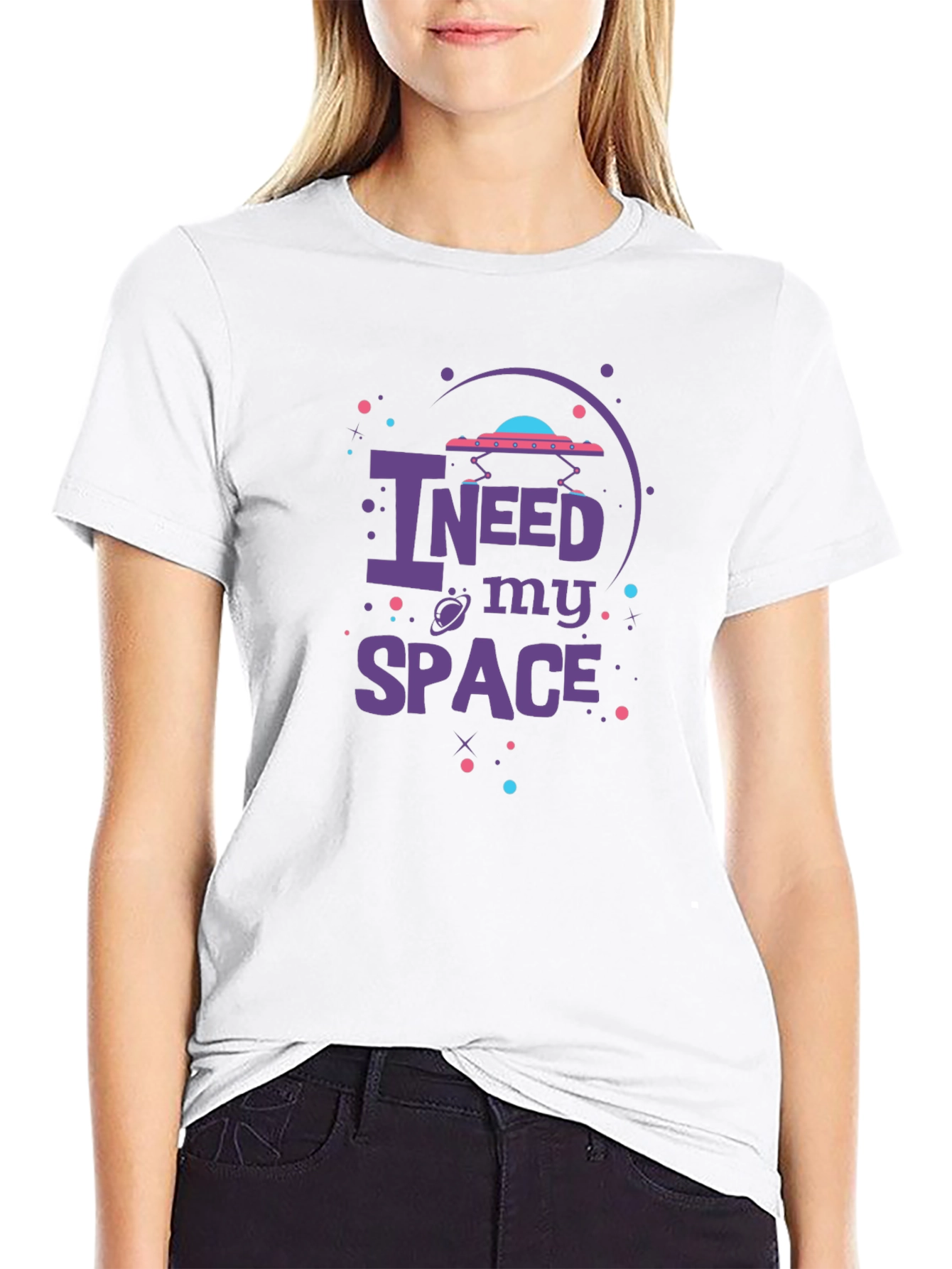 Black I Need My Space Graphic Tee view 9
