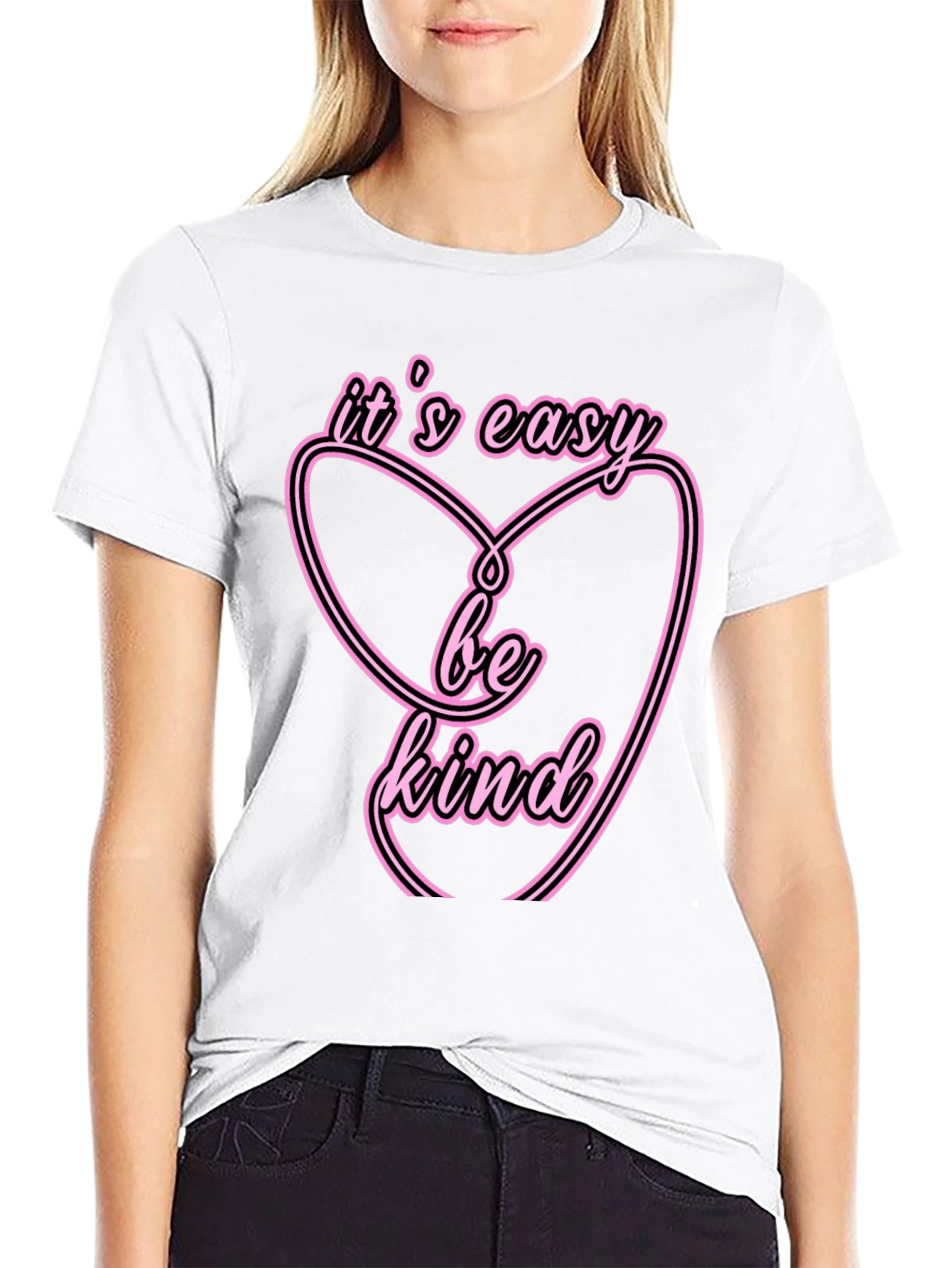 Black It's Easy Be Kind T-Shirt view 9