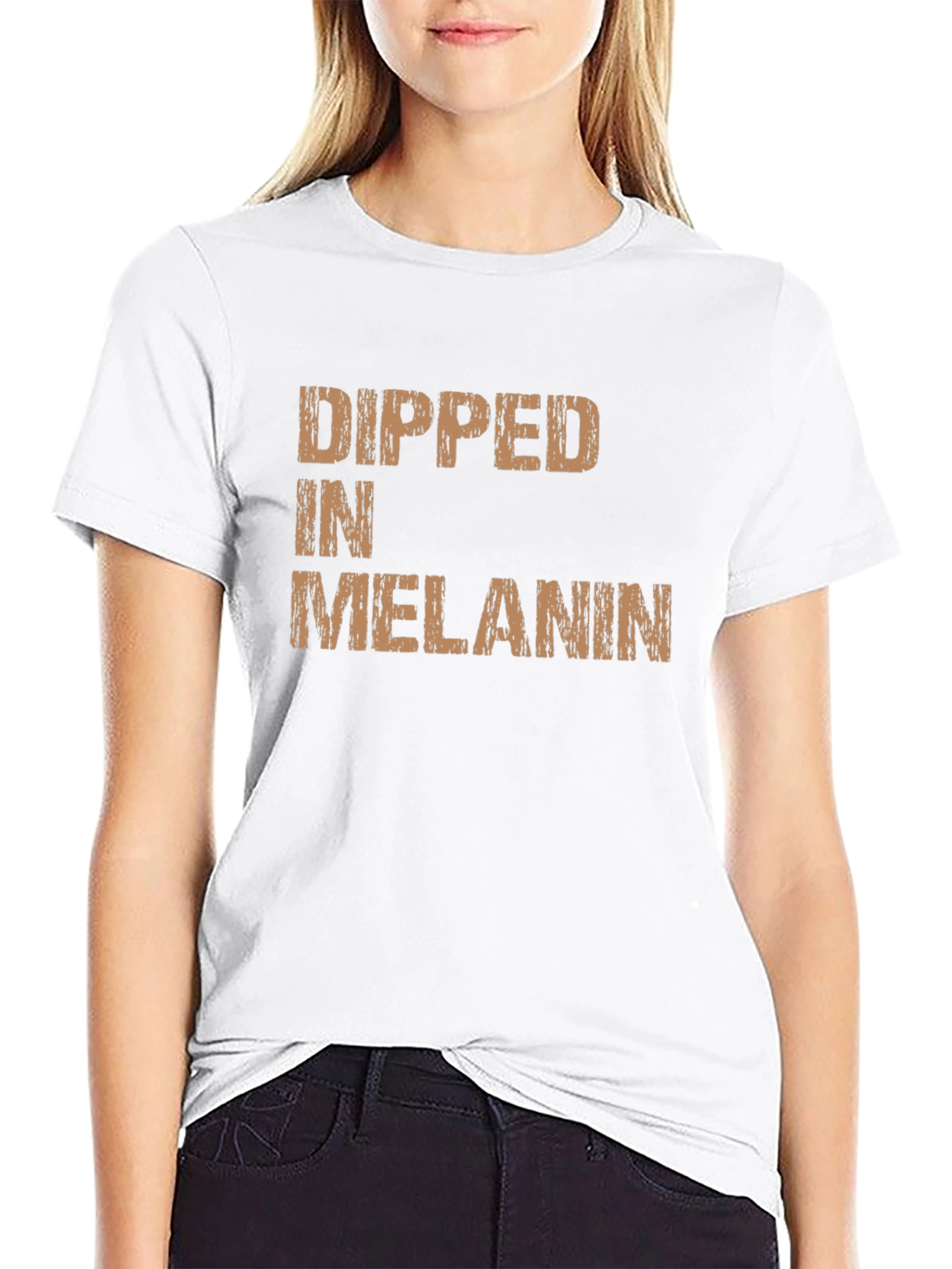 Black Dipped in Melanin Black Graphic Tee view 9
