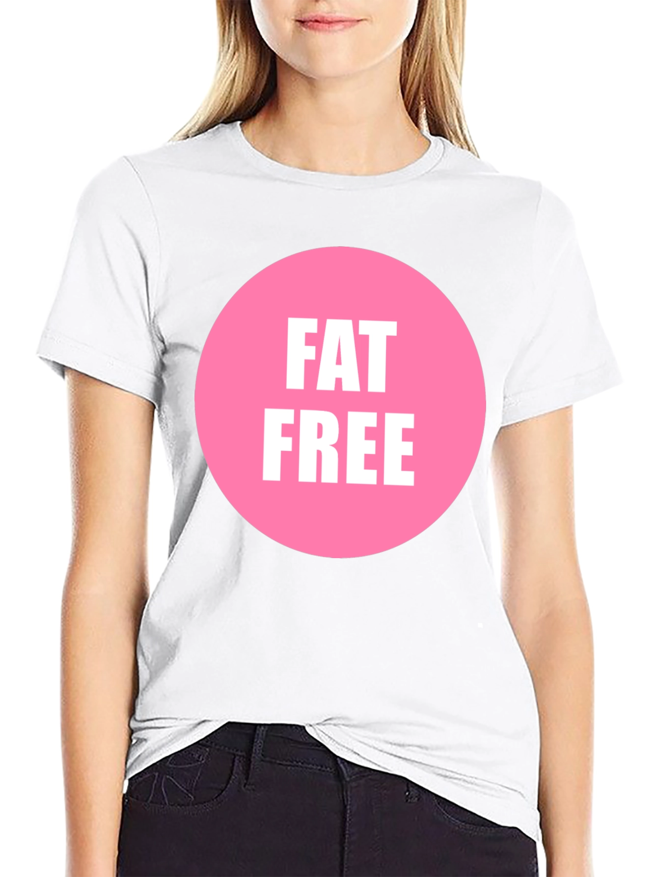 Black Fat Free Graphic Tee - Unisex Black T-Shirt view 9