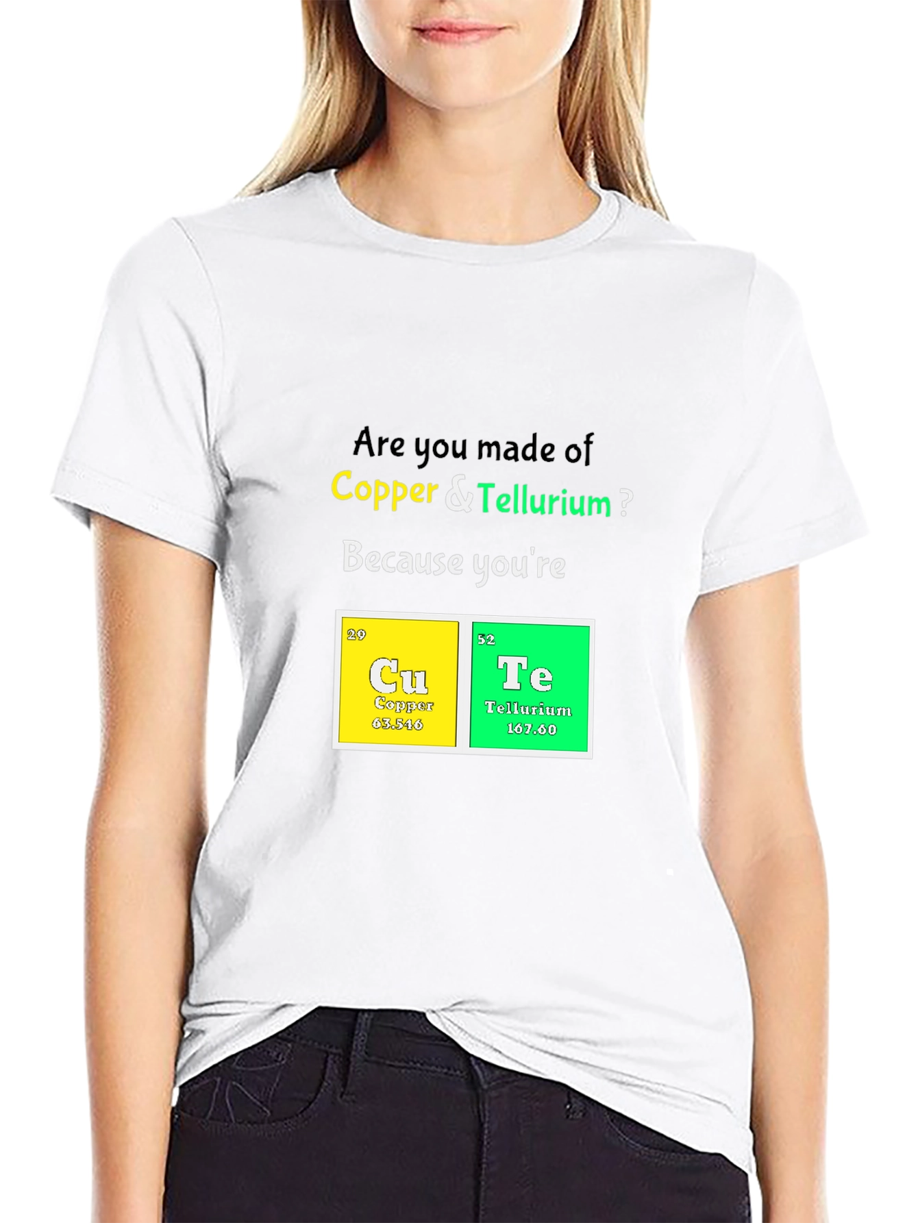 CuTe Chemistry Pun T-Shirt: Periodic Table Romance - 9