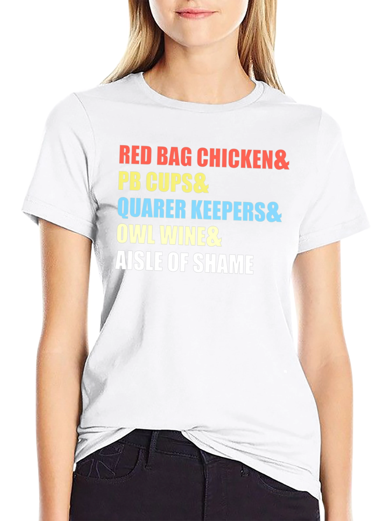 Black Red Bag Chicken & More T-Shirt view 9