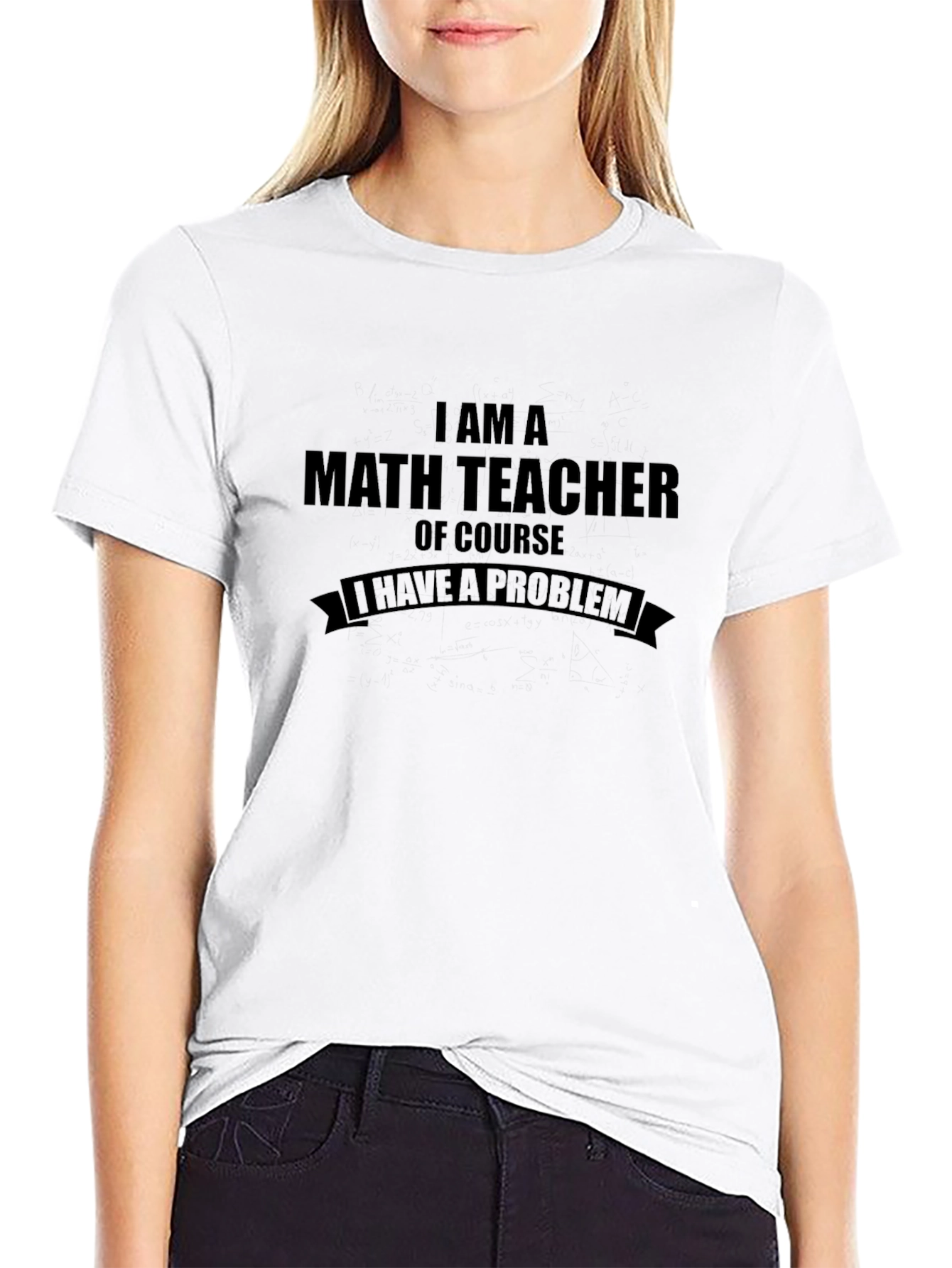 Black Math Teacher Humor Tee - Problem Solving Shirt view 9