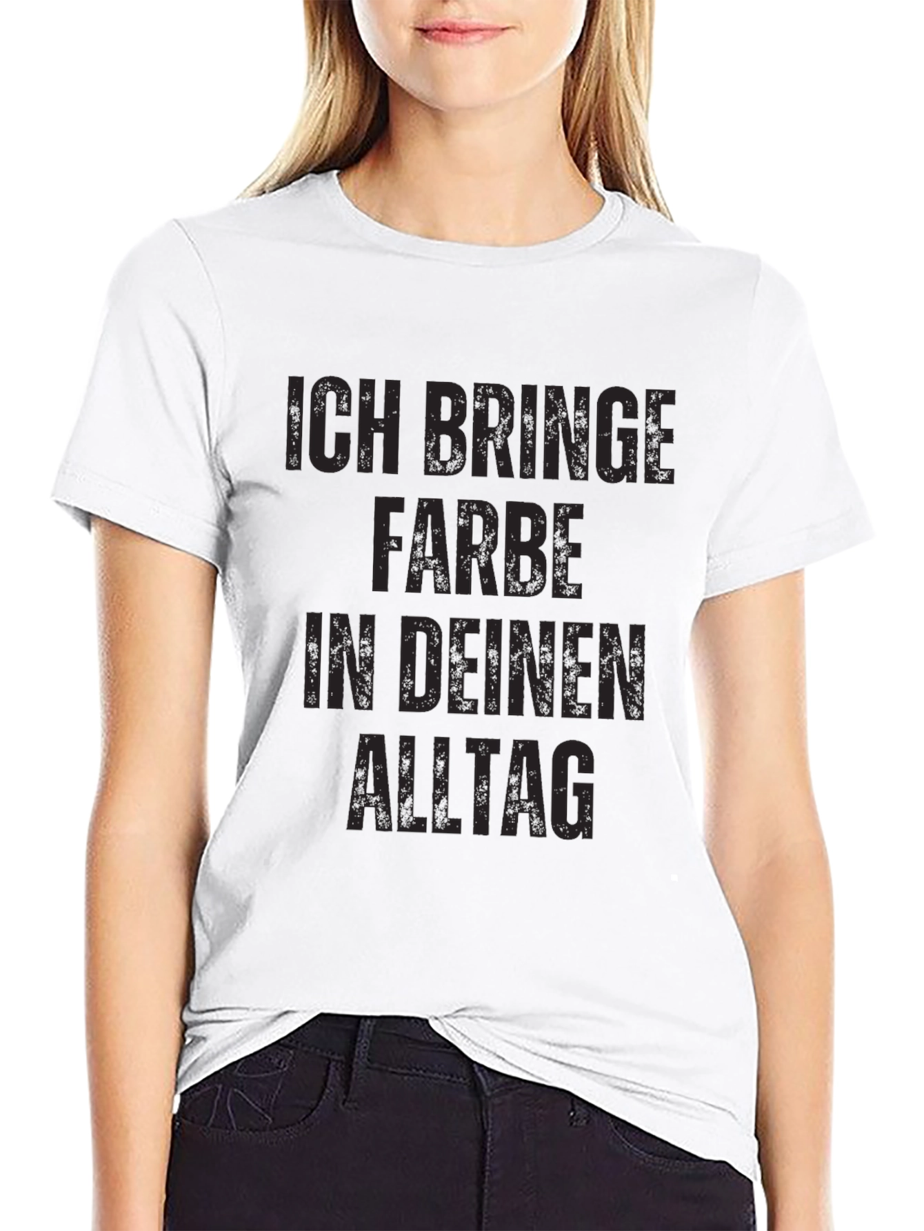 Black Ich Bringe Farbe T-Shirt - Men's Black Tee view 9