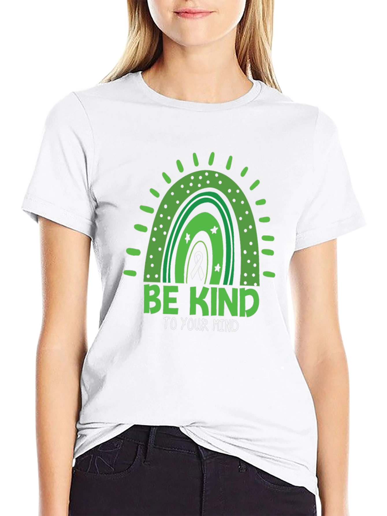 Black Be Kind To Your Mind Mental Health T-Shirt view 9