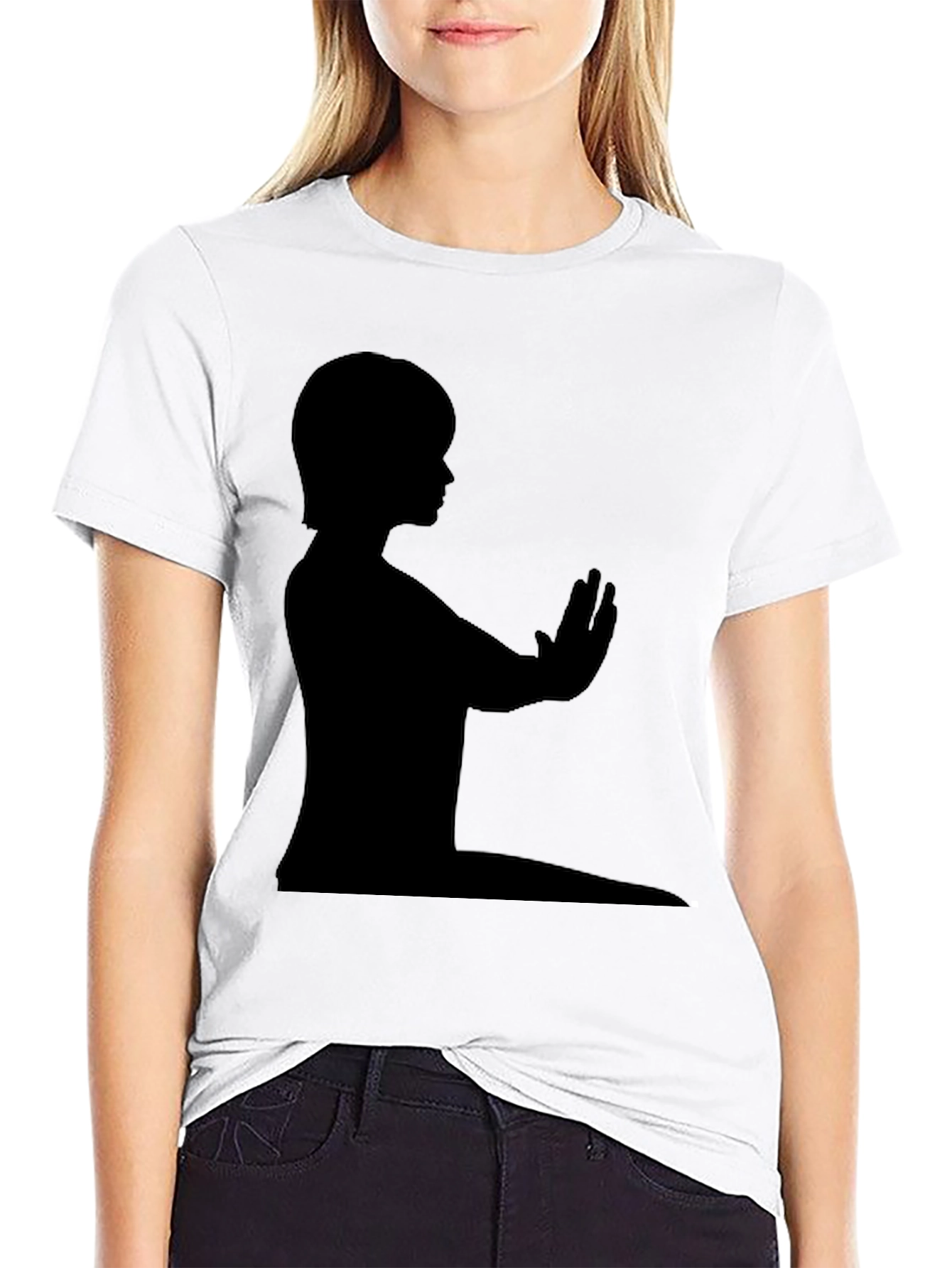 Black Silhouette Graphic Tee - Black view 9