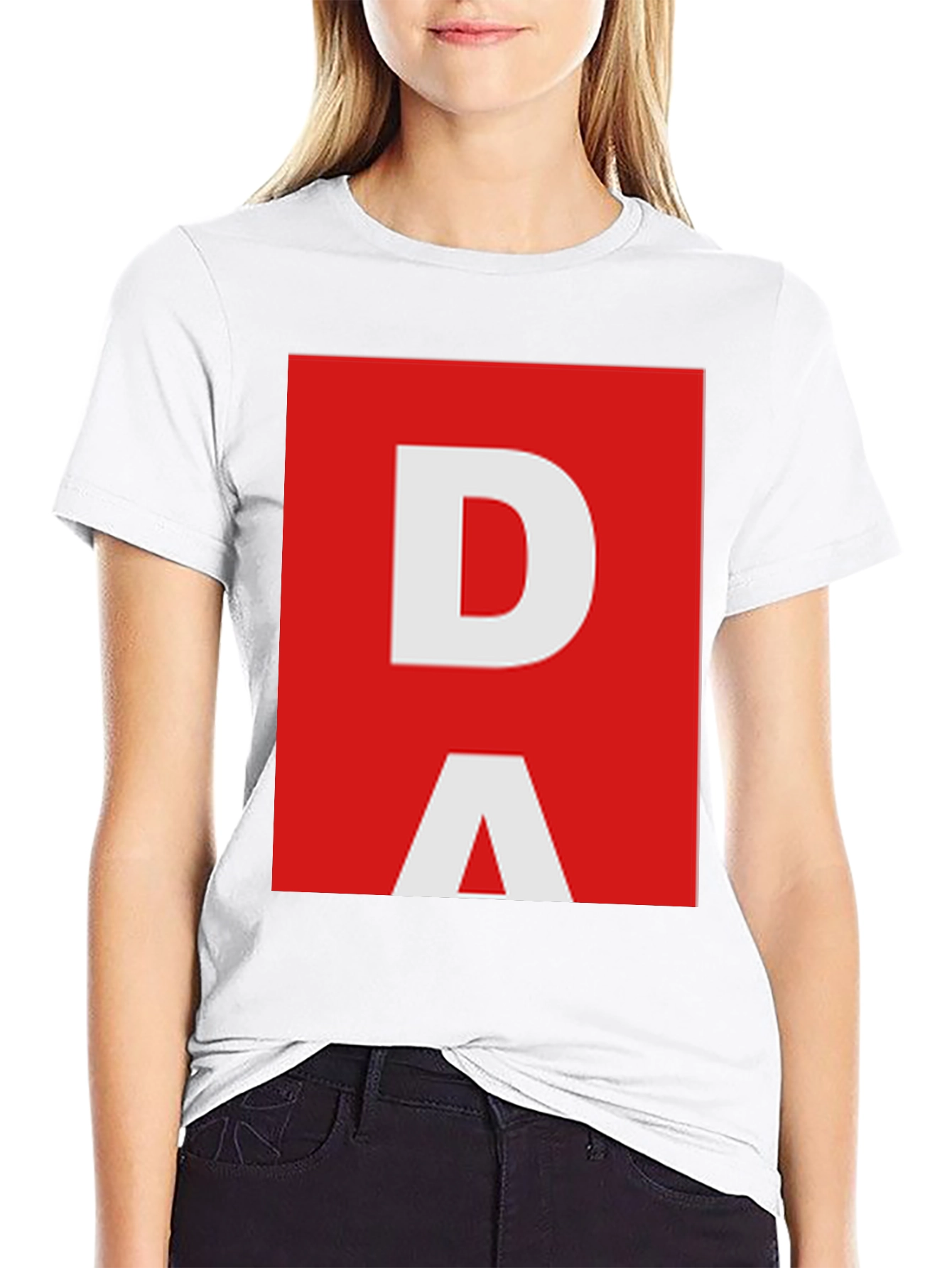 Black DA Graphic Tee - Bold Minimalist Design, Soft Cotton Blend view 9