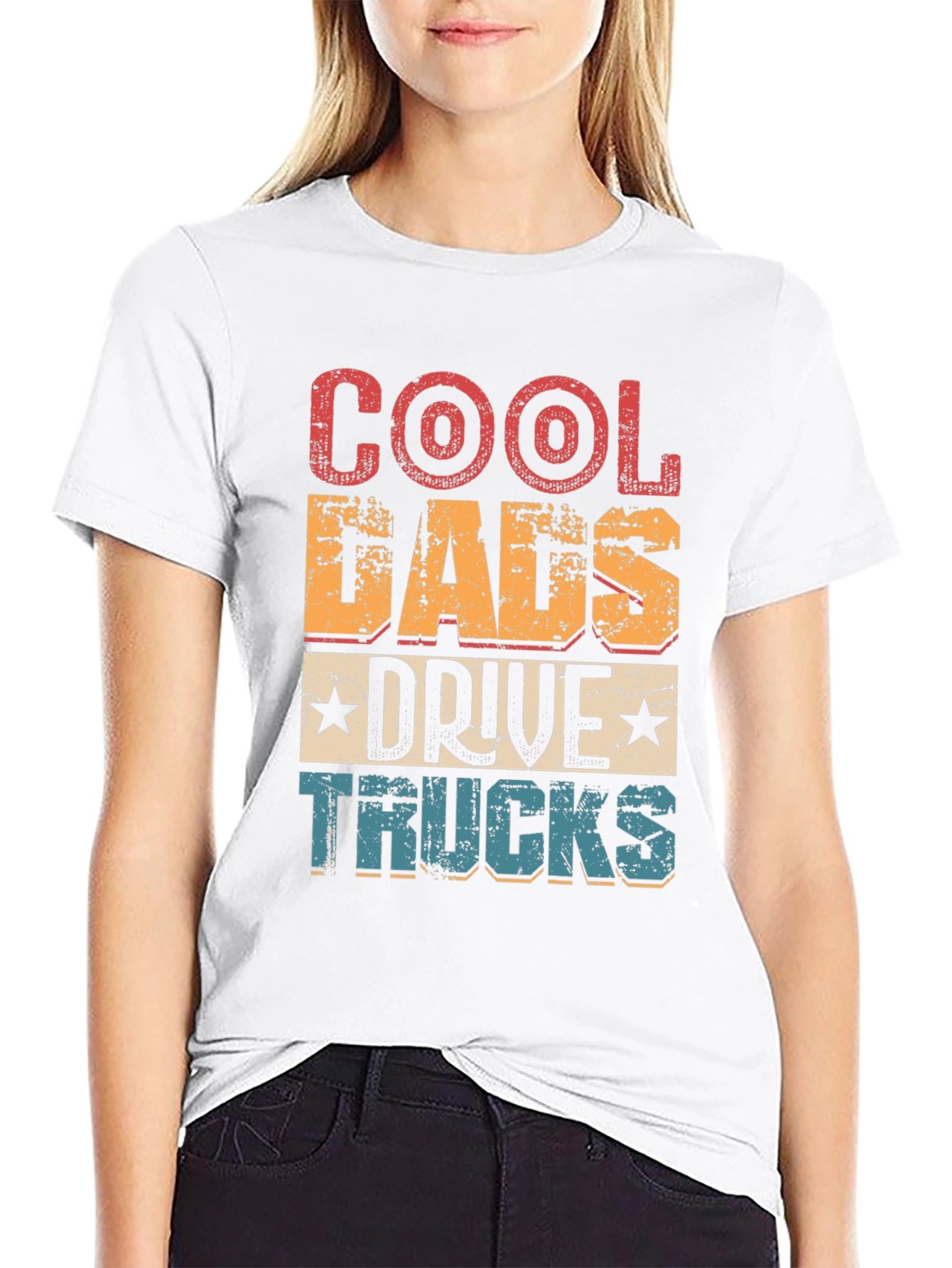 Black Cool Dads Drive Trucks Graphic Tee view 9