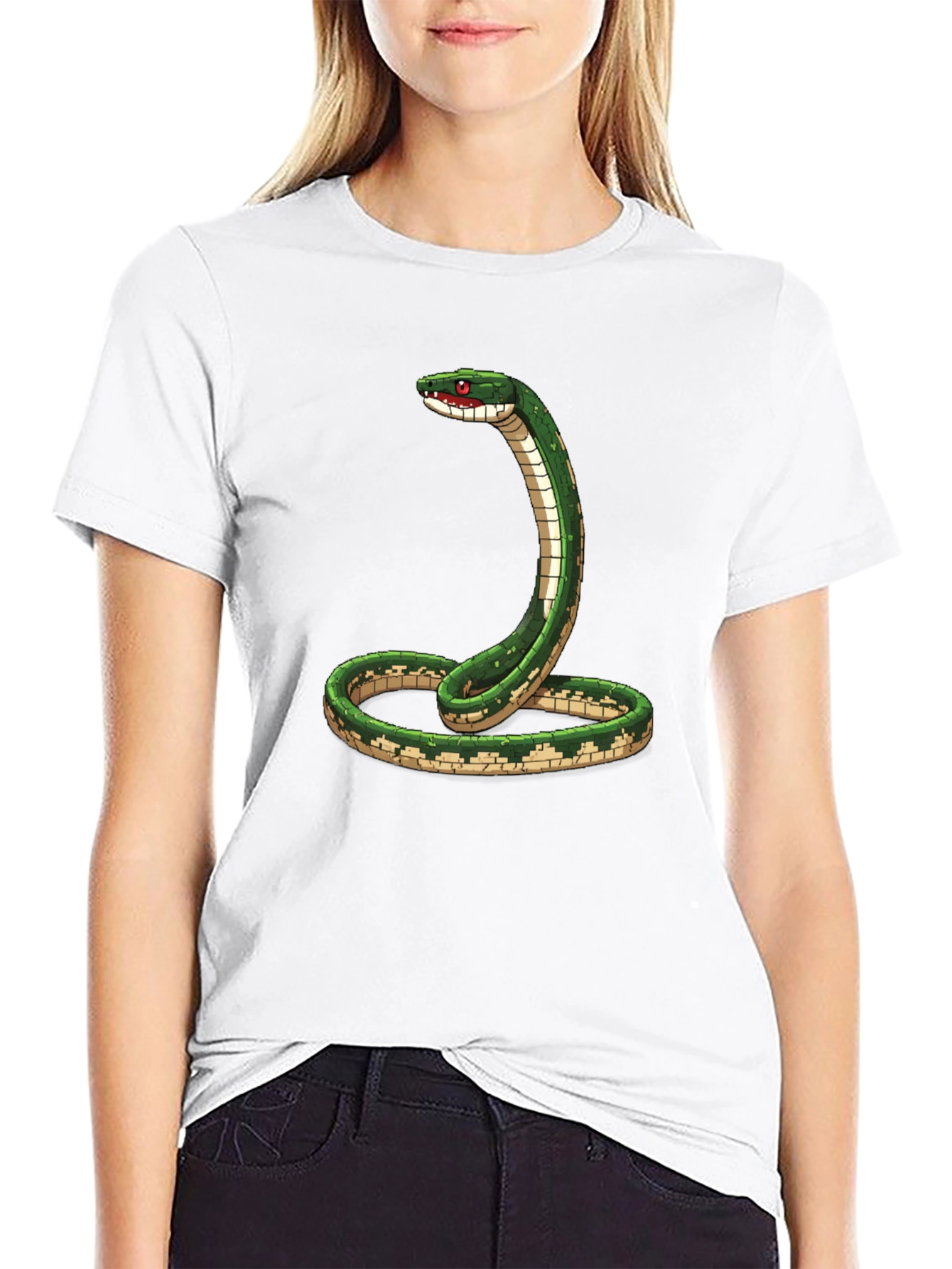 Black Snake Graphic Tee - Reptile Lover T-Shirt view 9