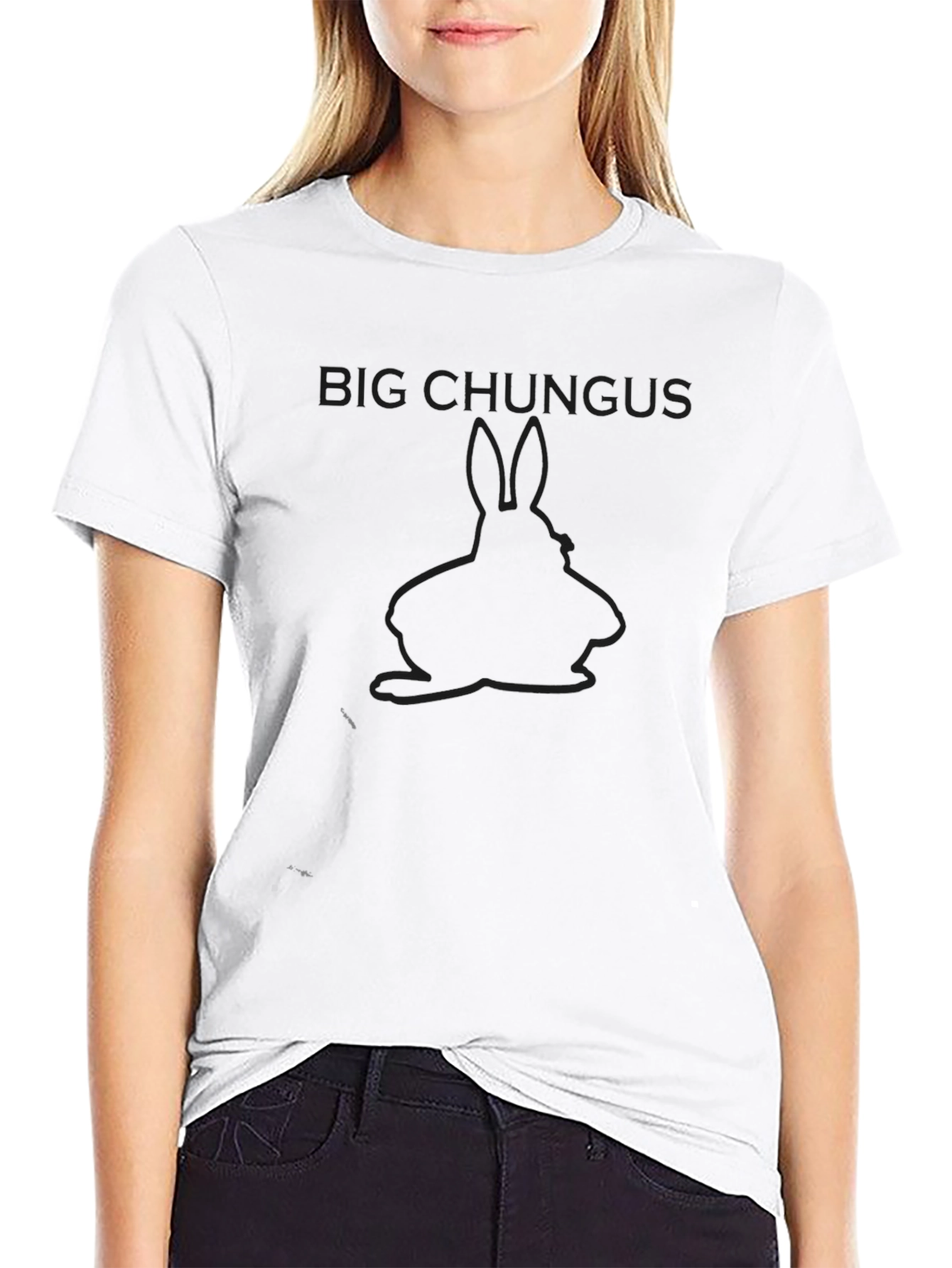 Black Big Chungus Black T-Shirt view 9