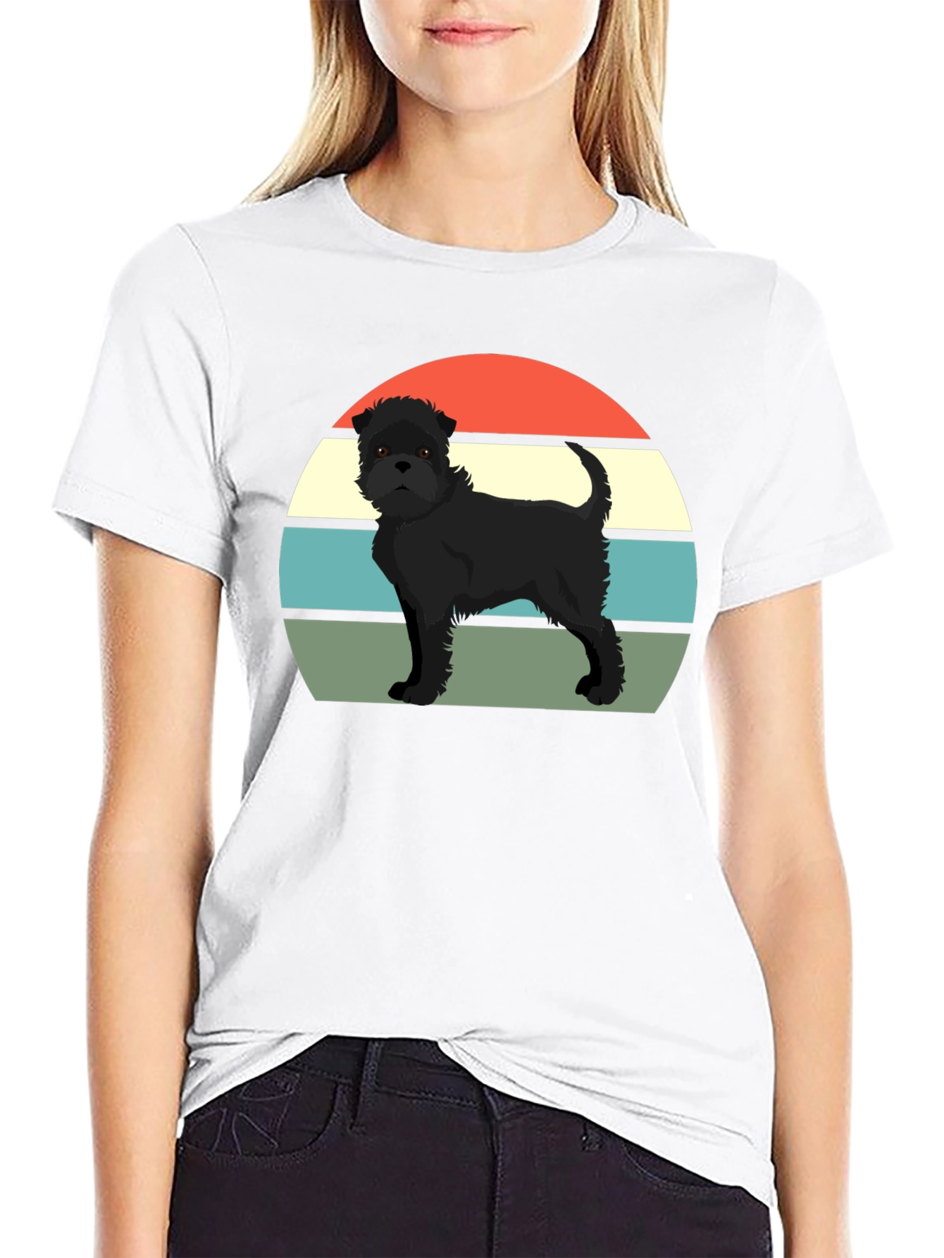 Black Retro Dog T-Shirt - Black view 9