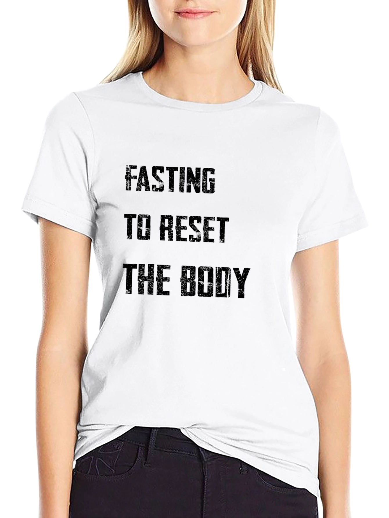 Black Fasting to Reset the Body Black T-Shirt view 9