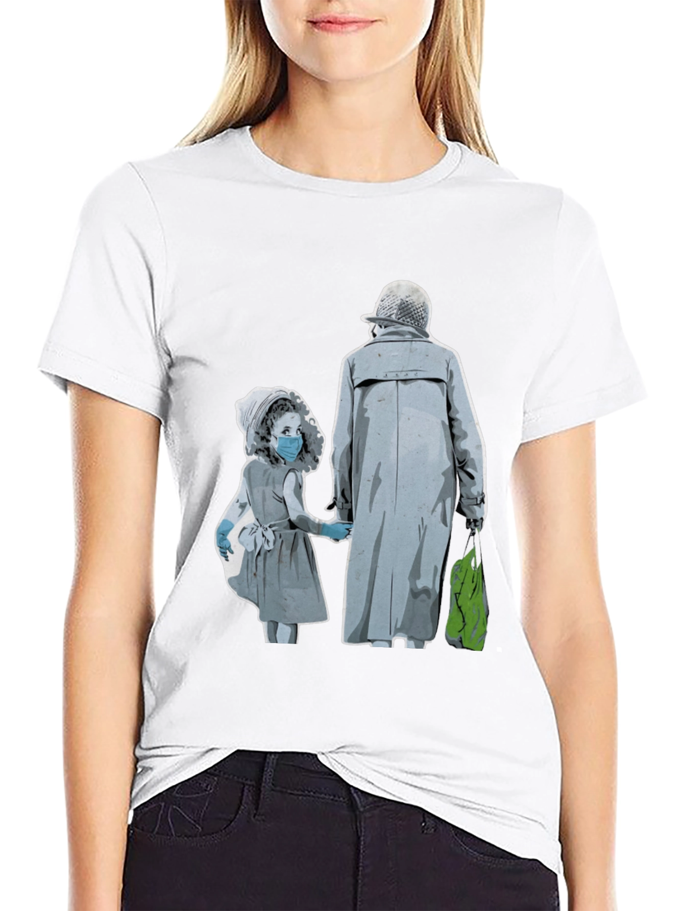 Black Artistic Graphic Tee - Masked Kids view 9