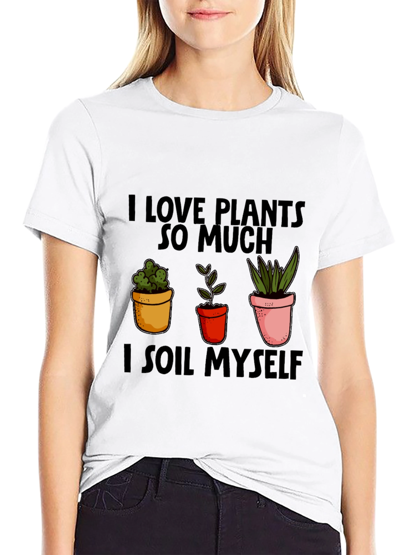 Black I Love Plants T-Shirt Funny Gardening Shirt view 9