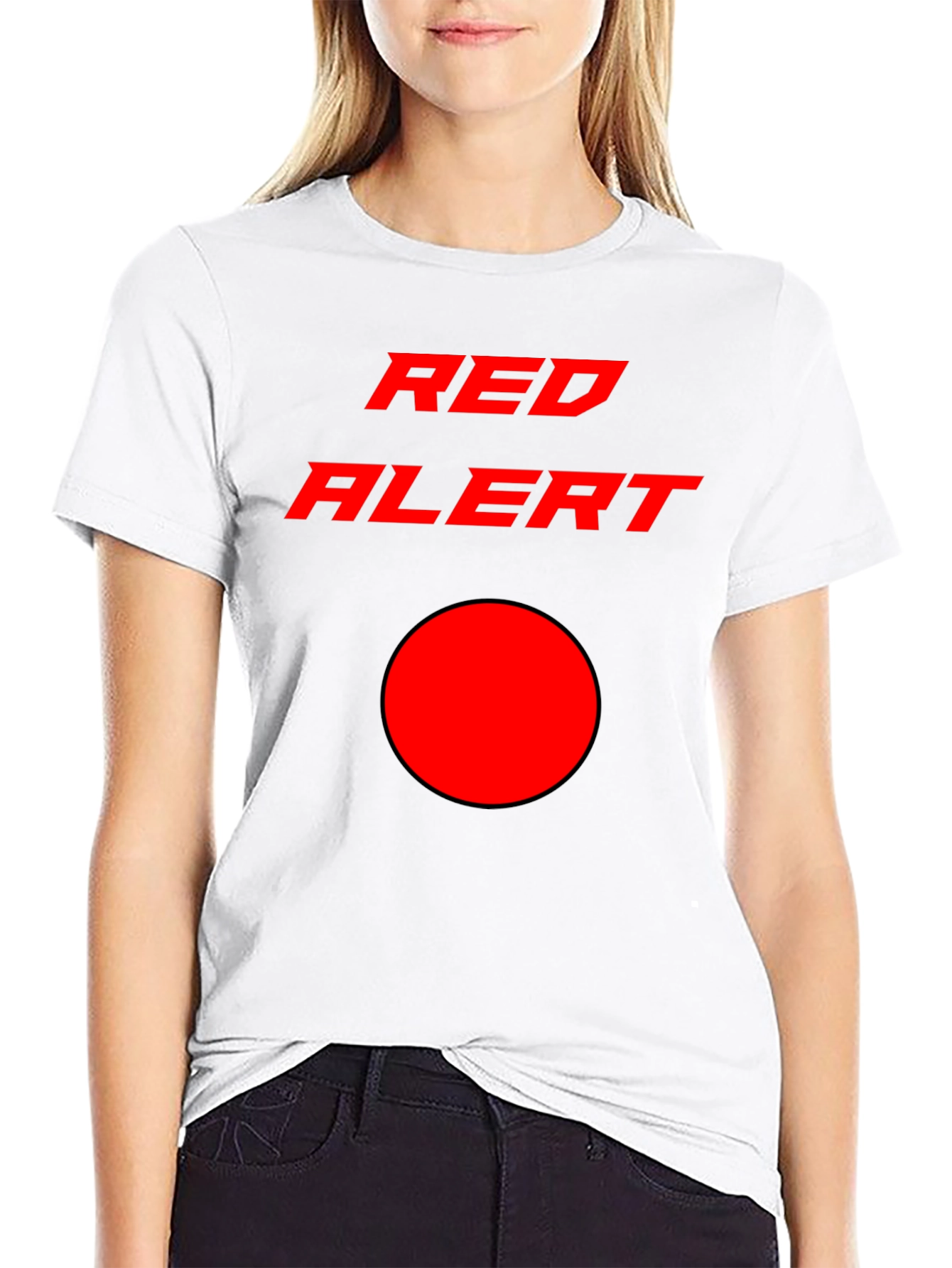 Black Red Alert Graphic T-Shirt - Stylish & Eye-Catching Design view 9