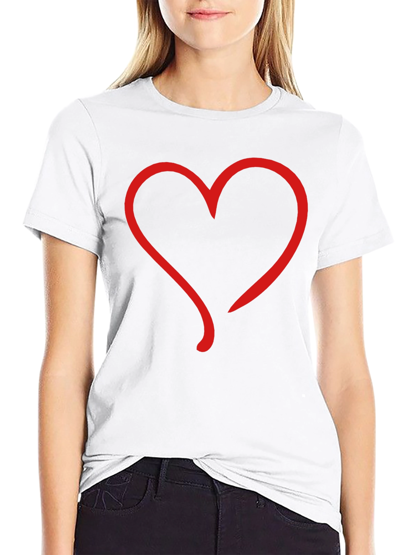 Black Heart Graphic Black T-Shirt - Casual Style view 9