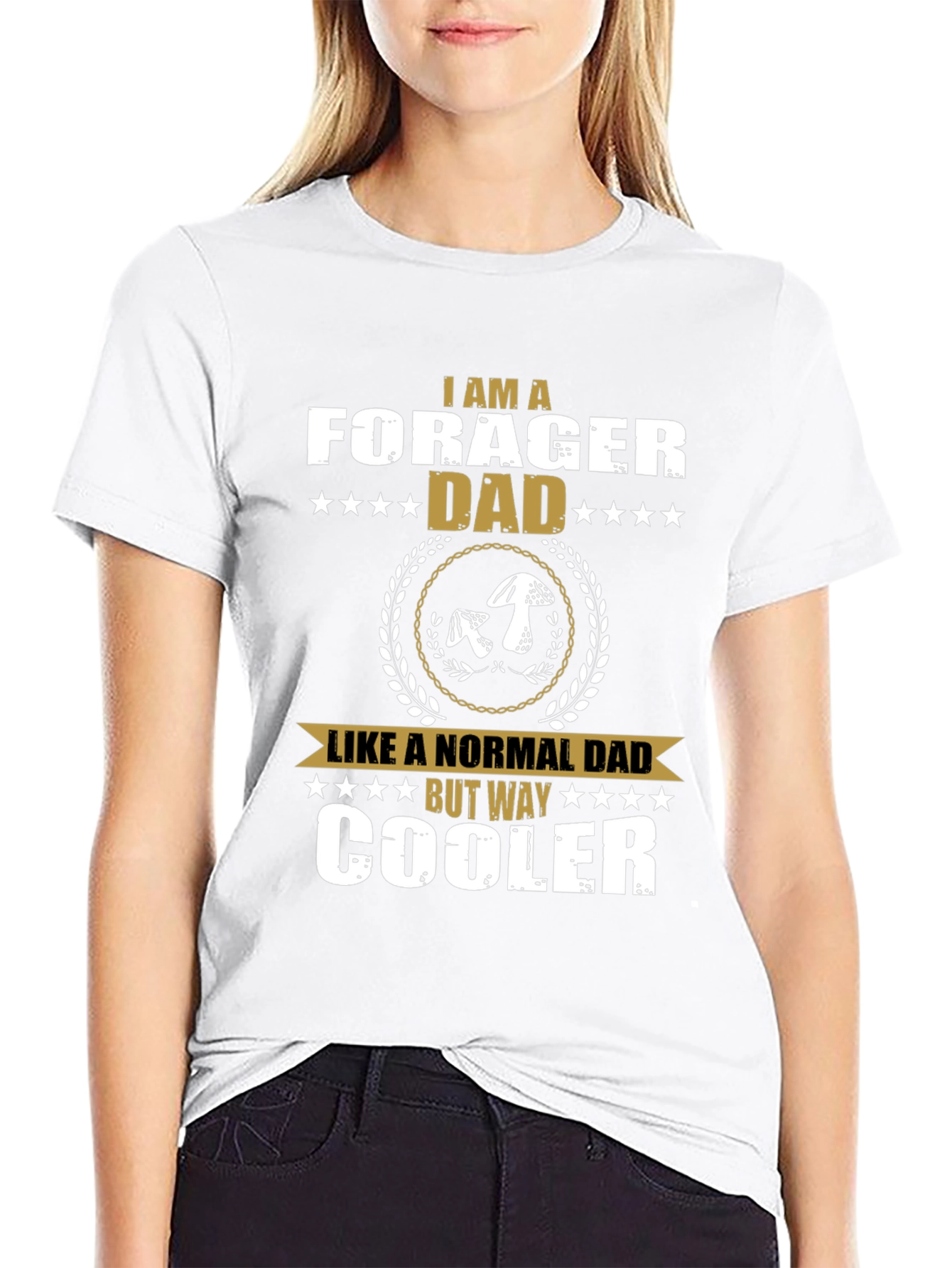 Black Forager Dad Graphic Tee - Cool Mushroom Lover Shirt view 9