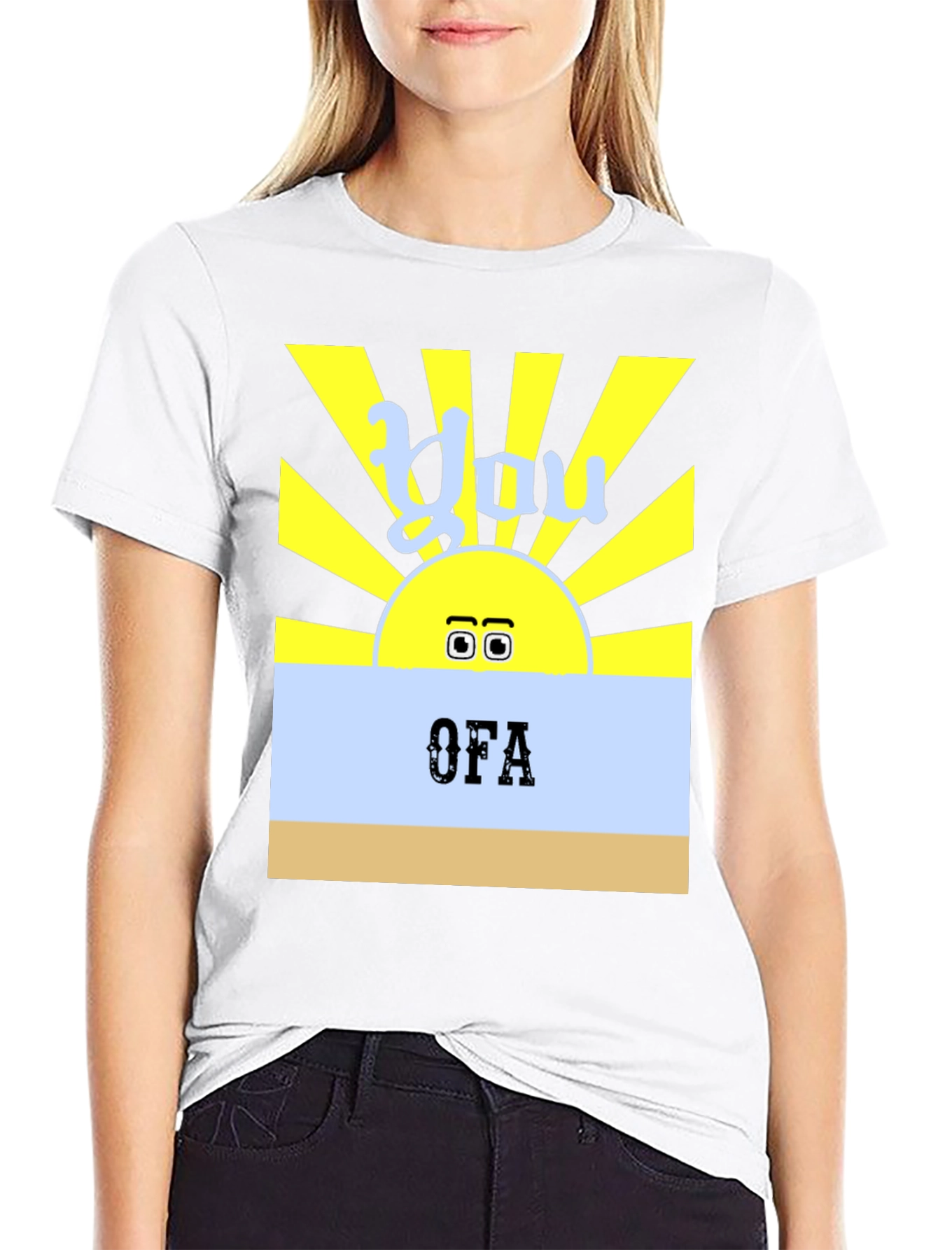 Black You OFA T-Shirt - Funny Sun Design view 9