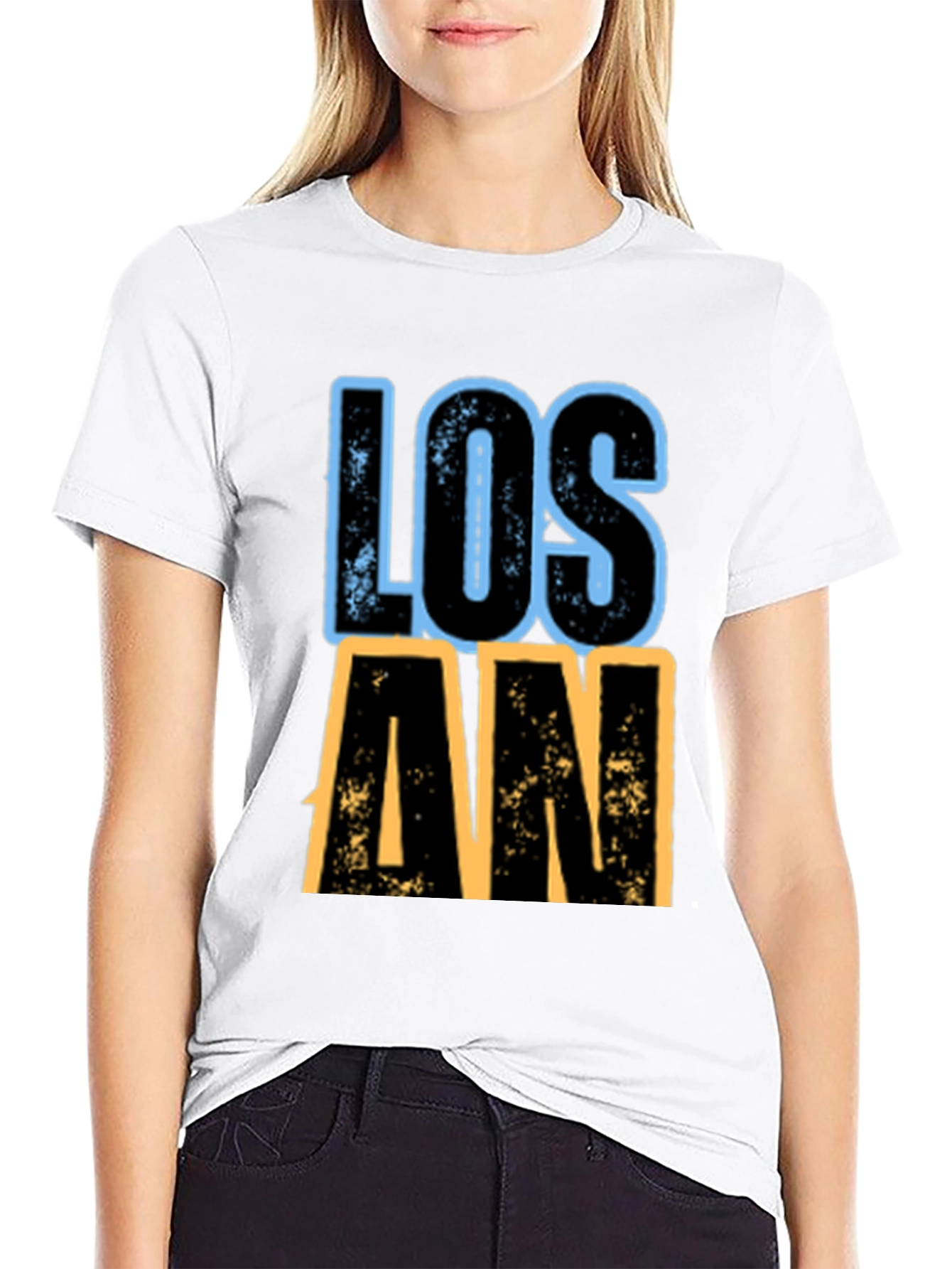 Black Los Angeles Graphic T-Shirt - Black view 9