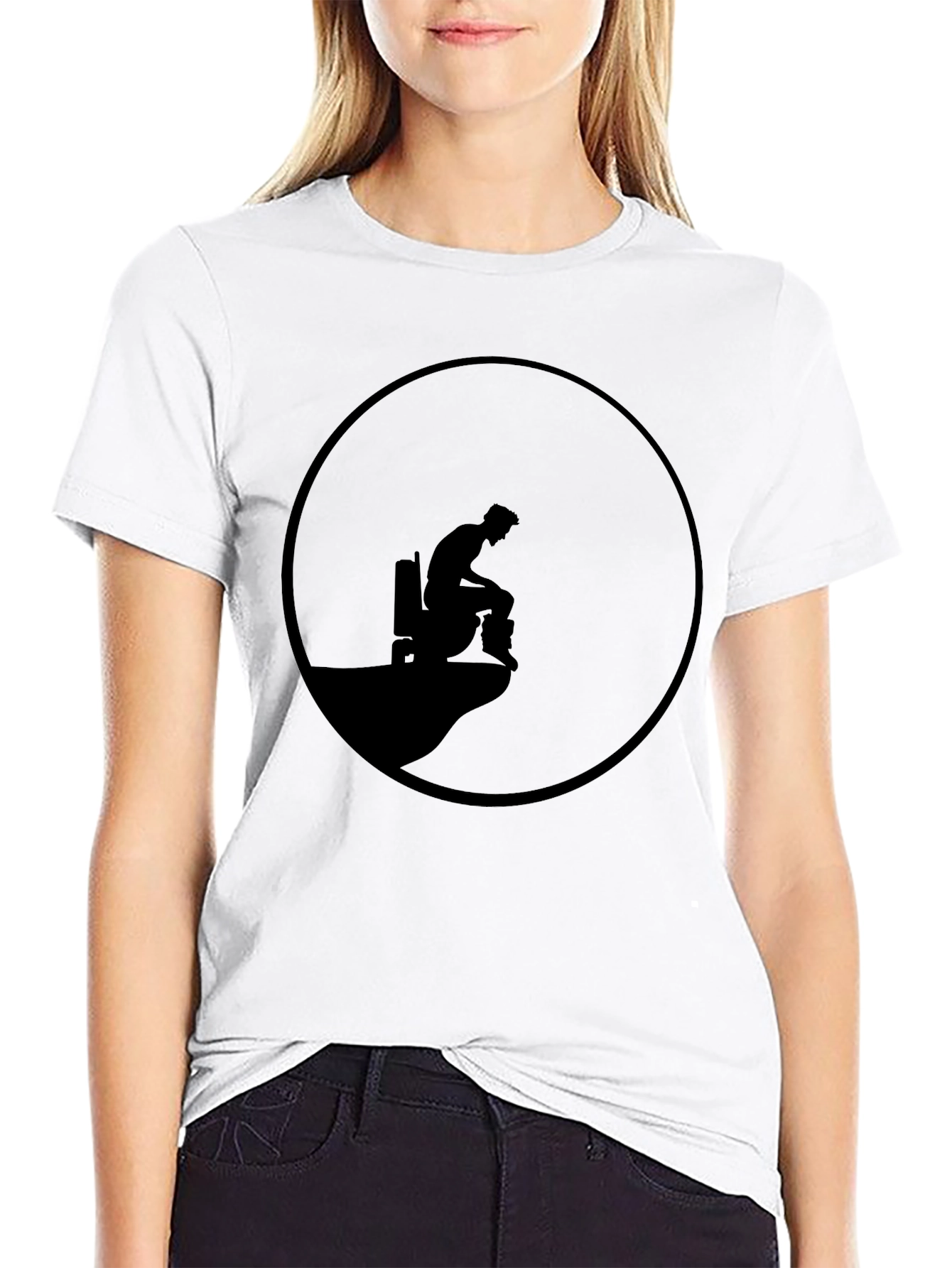 Black Men's Black Graphic Tee - Cliff Edge Design view 9