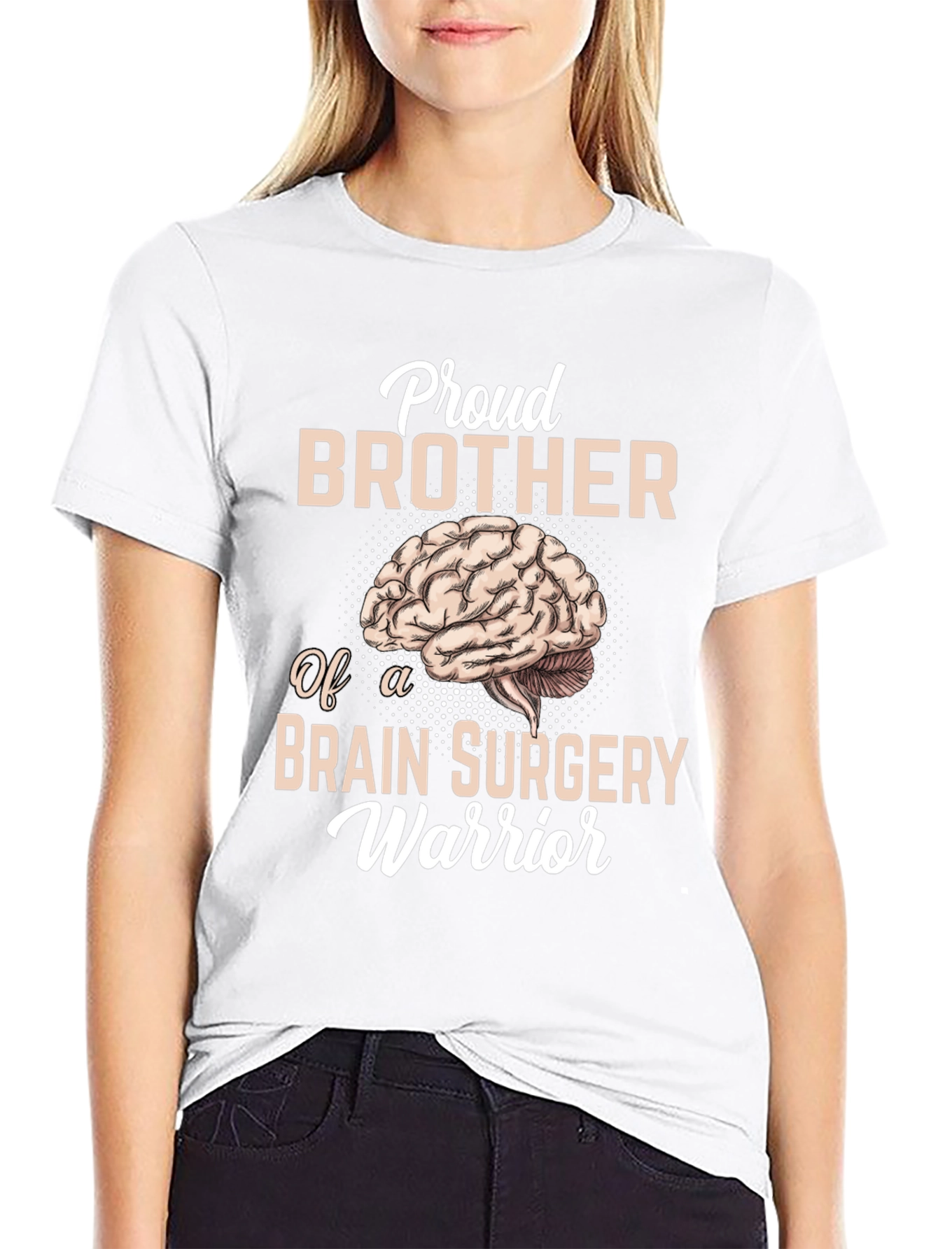 Black Proud Brother Brain Surgery Warrior T-Shirt view 9