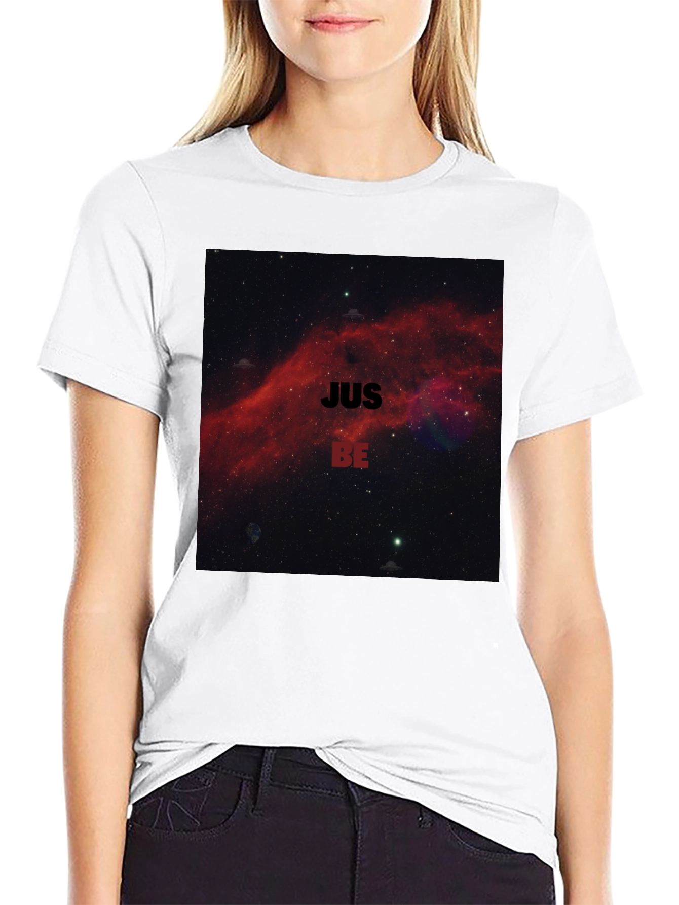 Black Just Be Nebula T-Shirt - Relaxed Fit view 9
