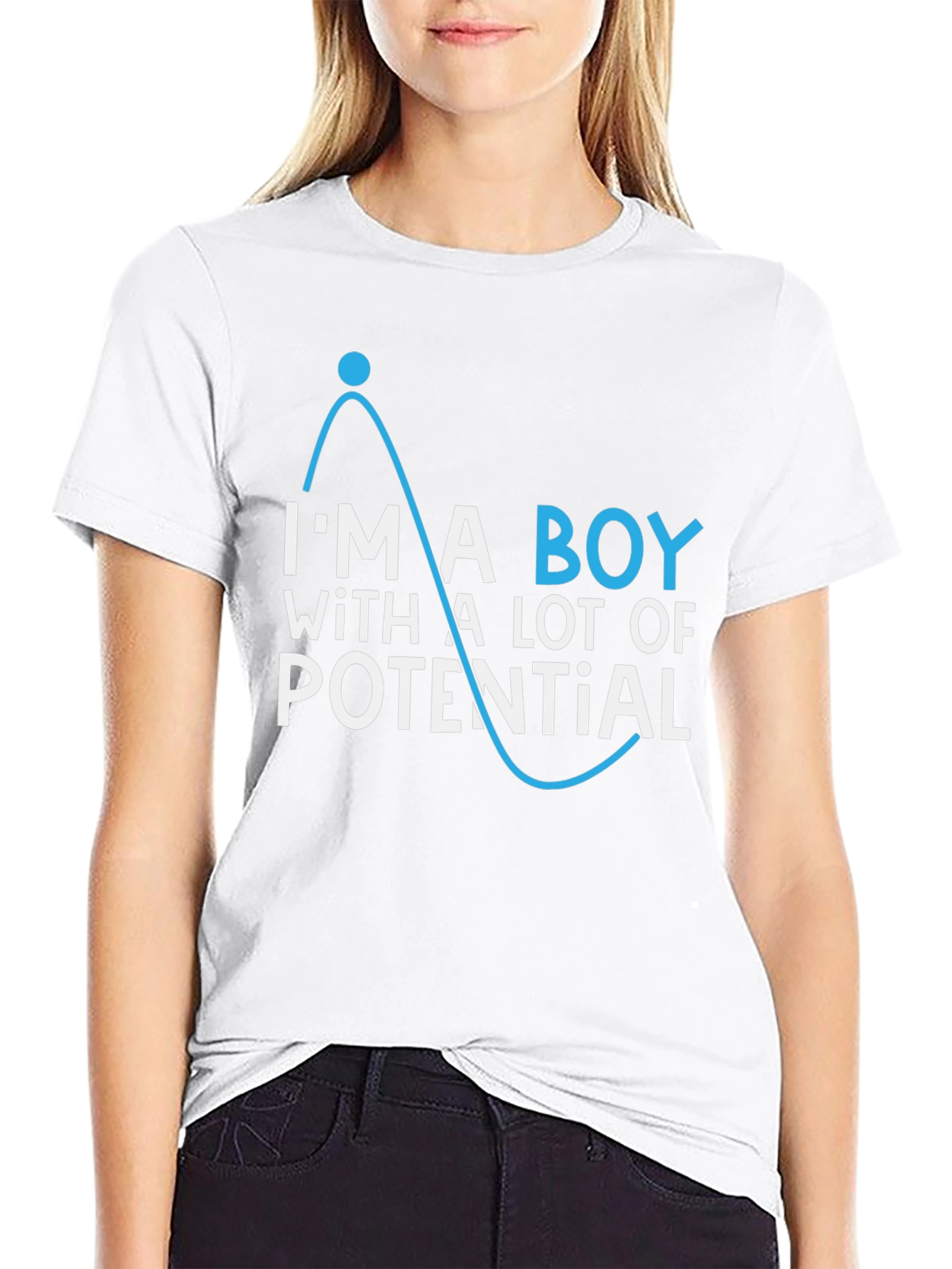 Black Potential Boy T-Shirt - Funny Physics Tee view 9