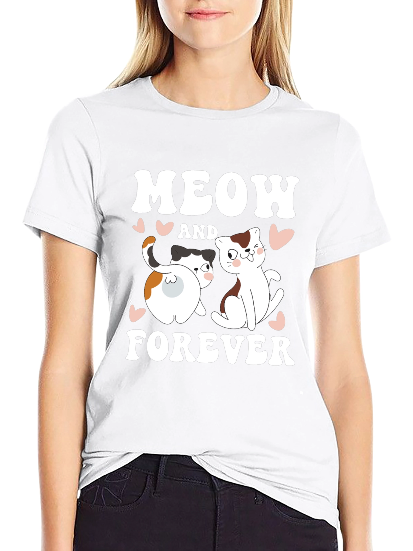 Meow and Forever Cat Lover T-Shirt - 9