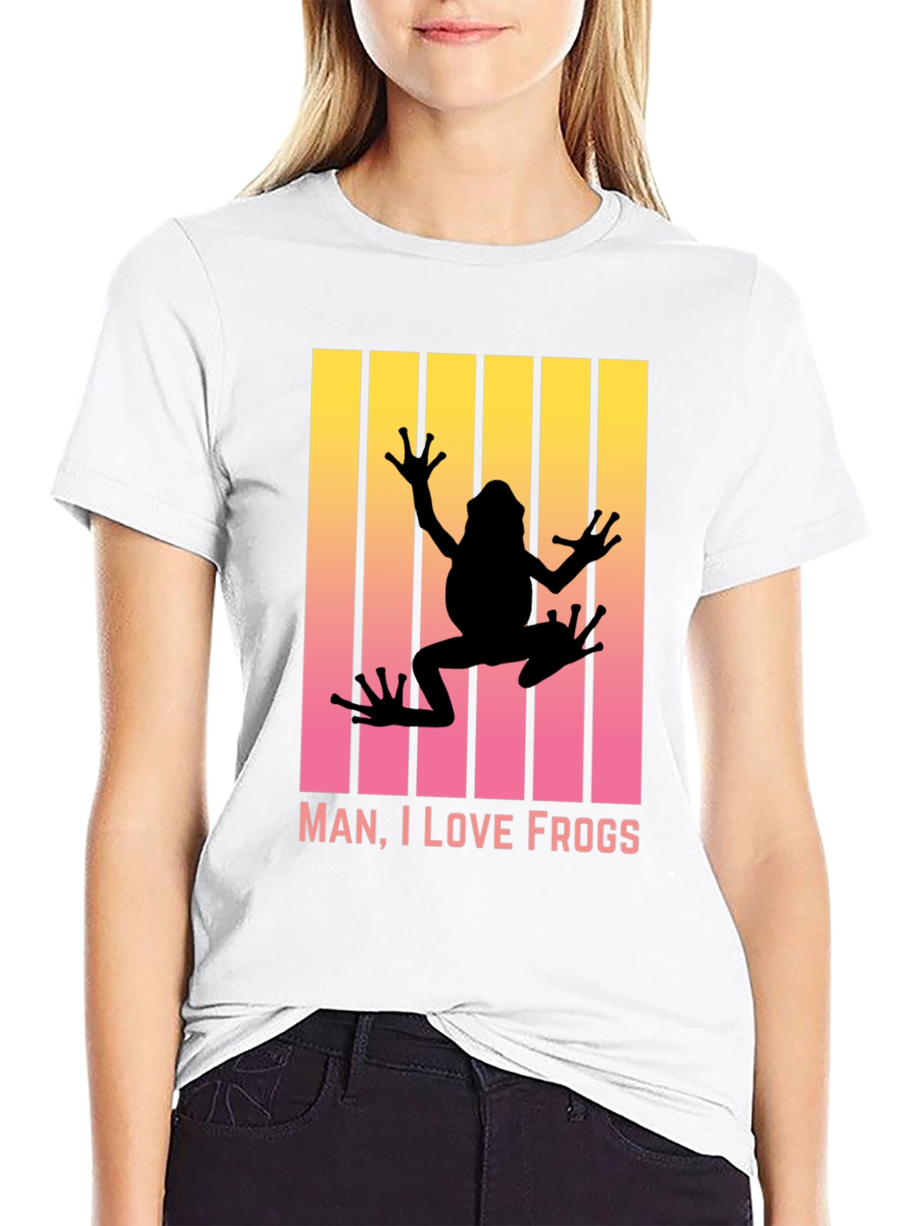Black Man, I Love Frogs T-Shirt view 9