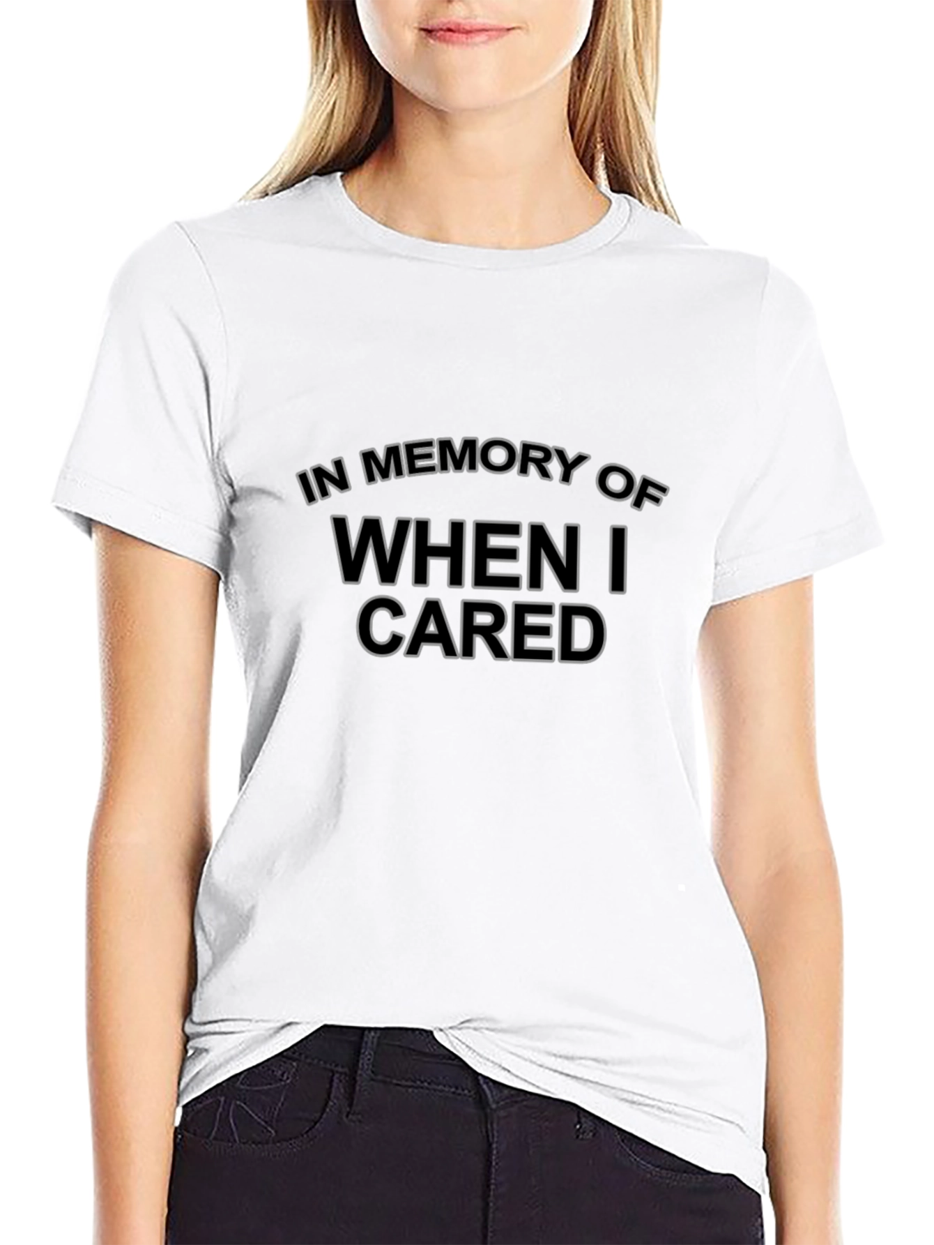 Black In Memory Of When I Cared - Graphic T-Shirt view 9