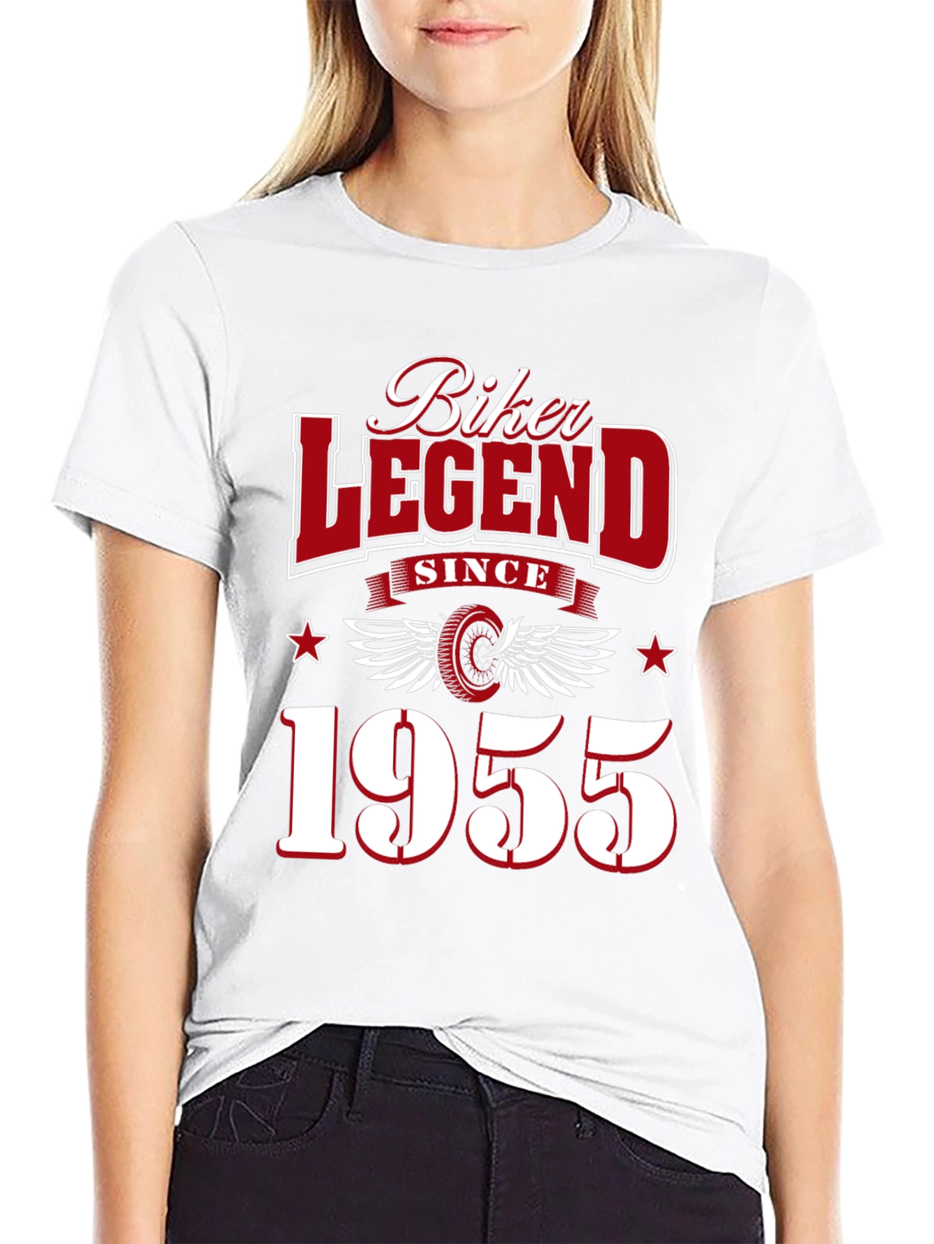 Black Biker Legend Since 1955 Graphic T-Shirt view 9