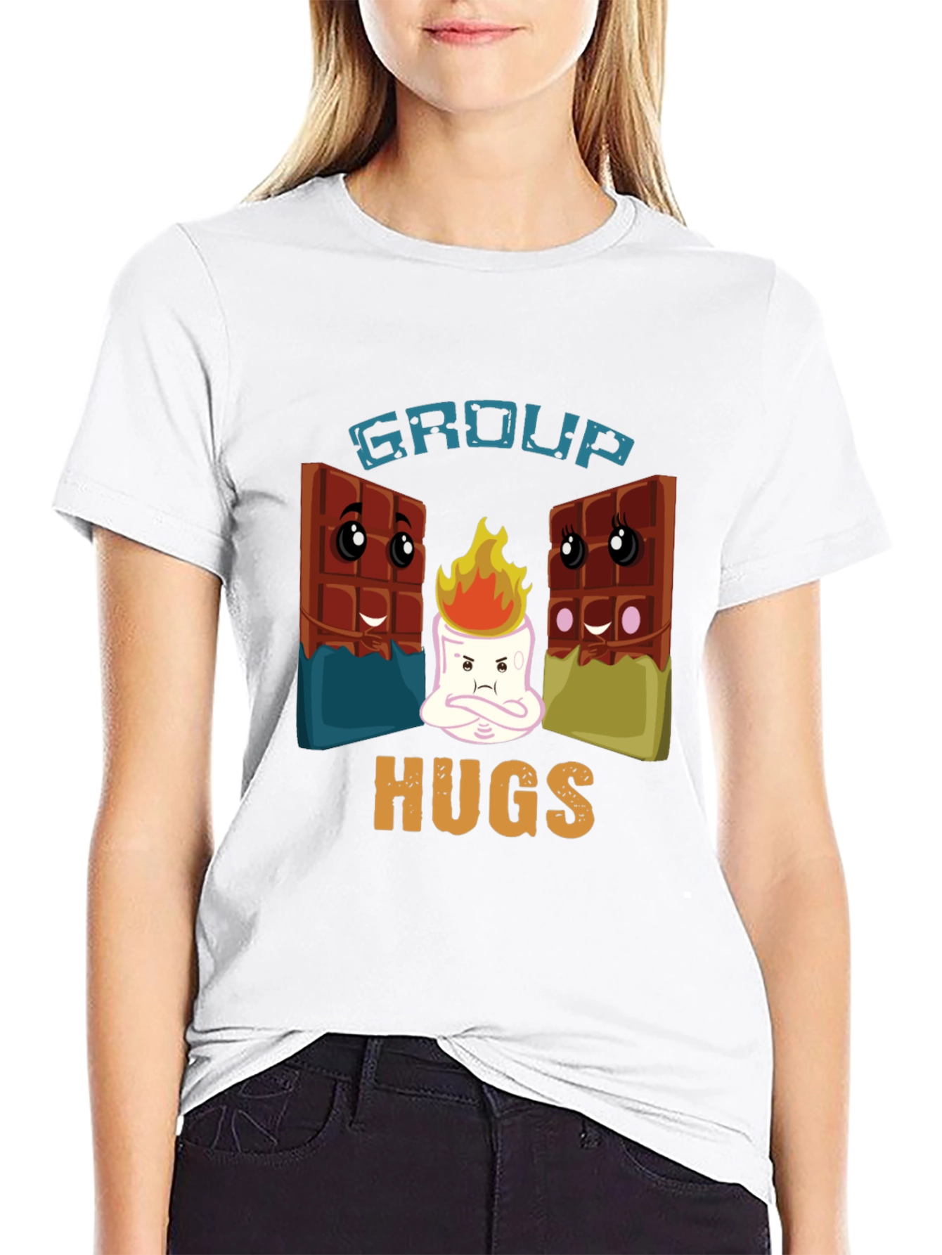 Group Hugs T-Shirt: Marshmallow & Chocolate Fun - 9