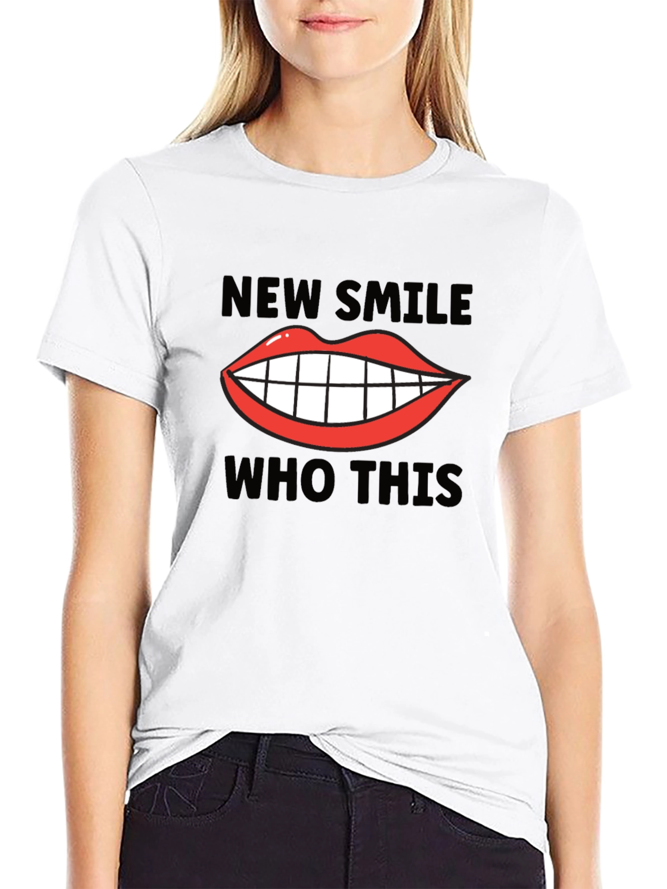 Black New Smile Who This Graphic Tee view 9