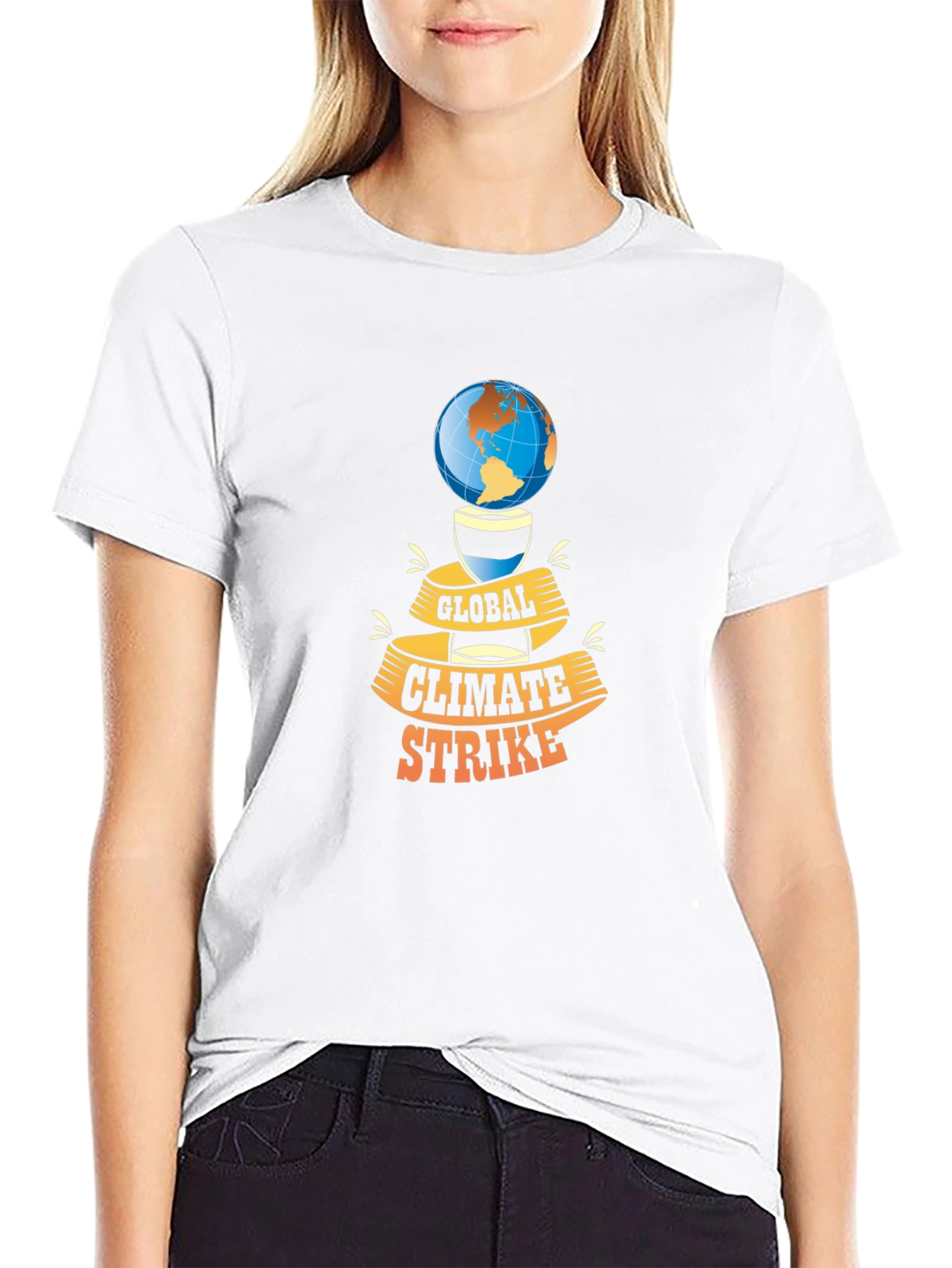 Black Global Climate Strike Graphic Tee - Black view 9
