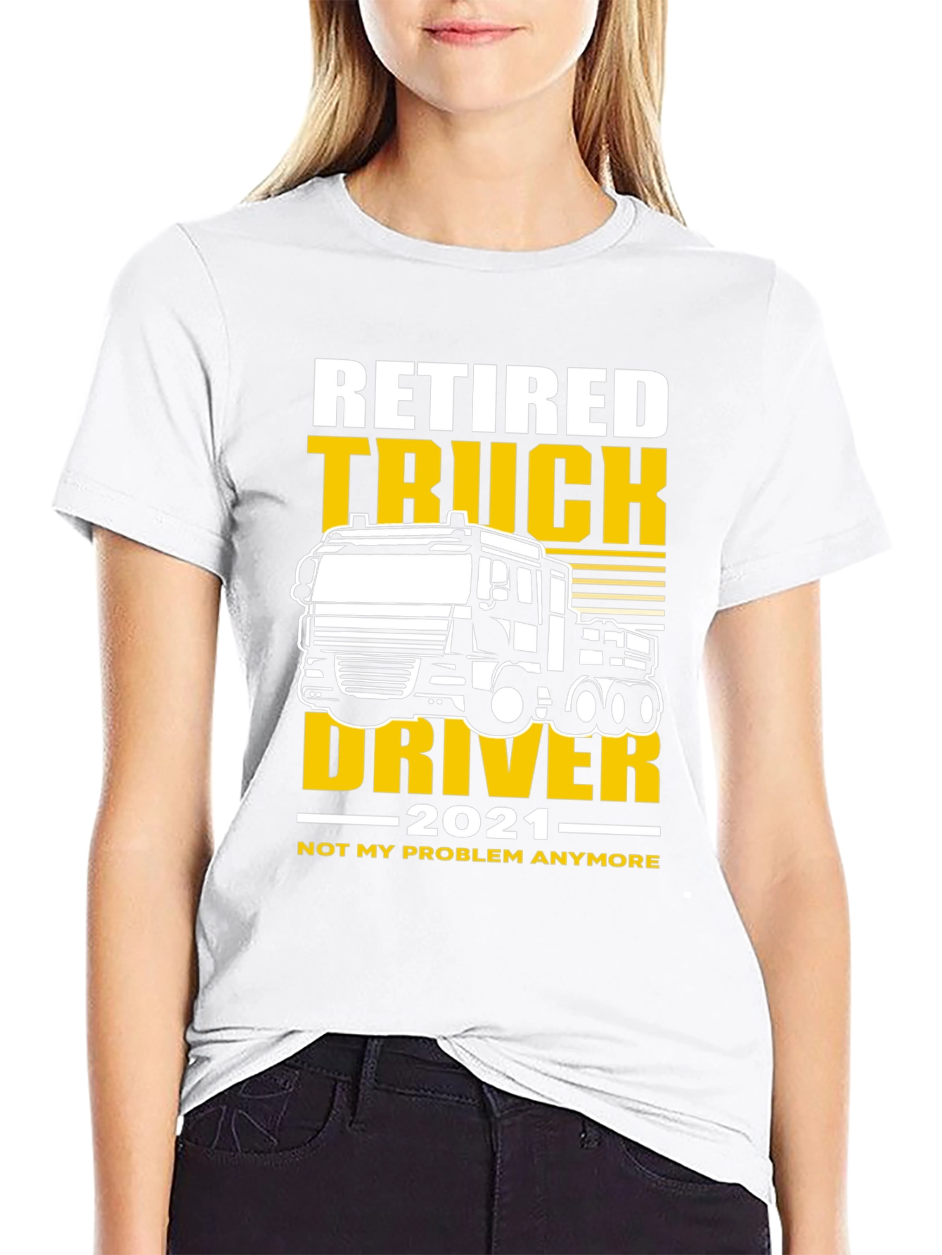 Black Retired Truck Driver 2021 T-Shirt view 9