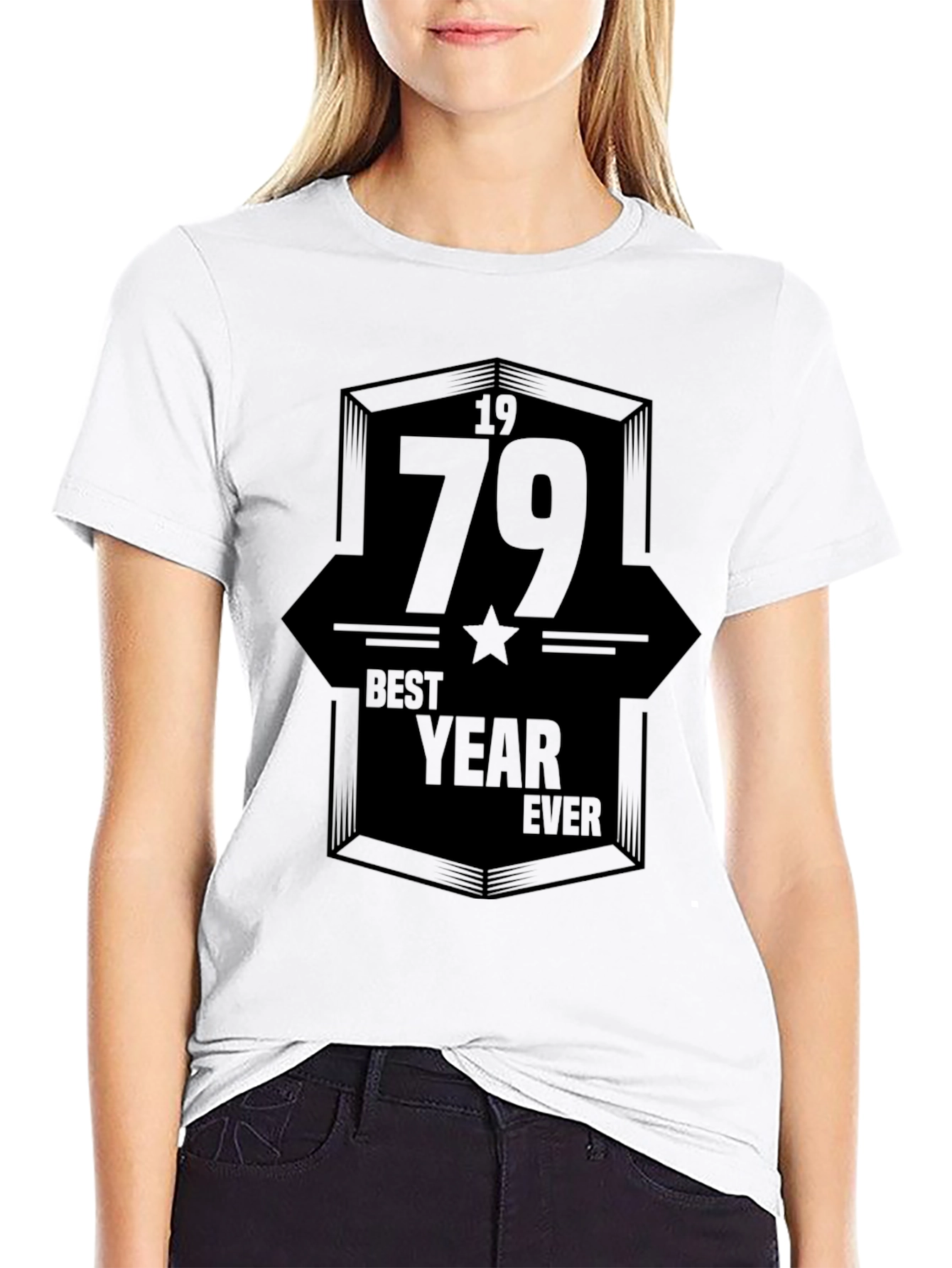 Black 1979 Best Year Ever Graphic T-Shirt - Black view 9