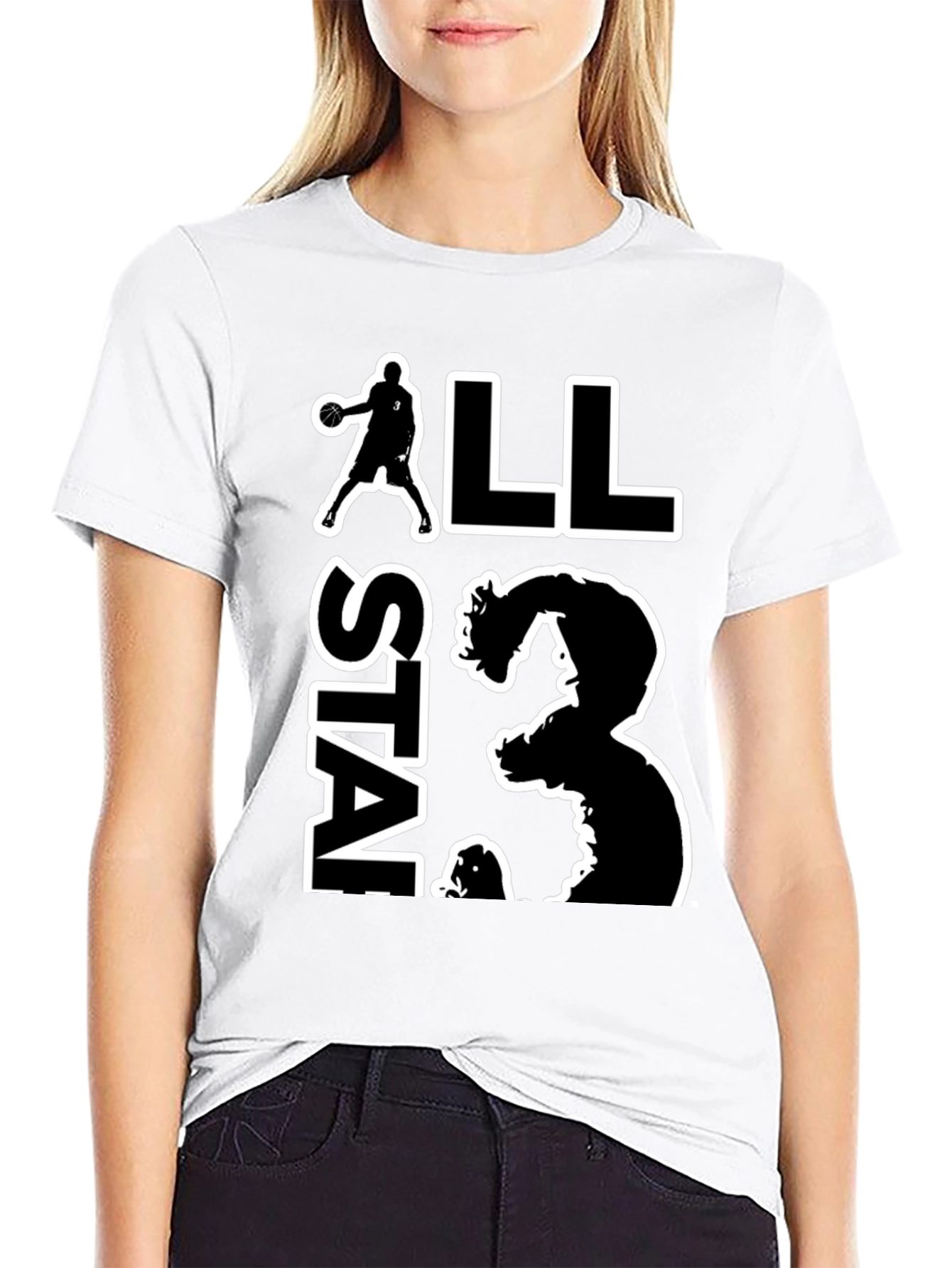 Black All Star 23 Basketball Graphic T-Shirt view 9