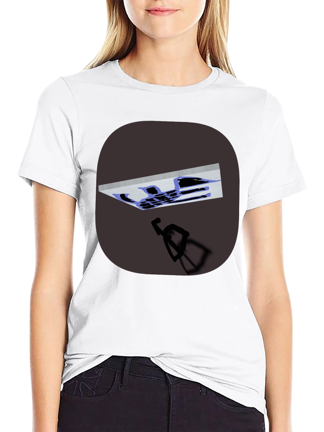 Black Abstract Art Black T-Shirt view 9