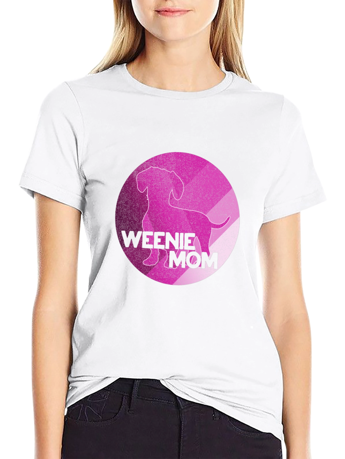 Black Weenie Mom T-Shirt - Dachshund Lover Tee view 9