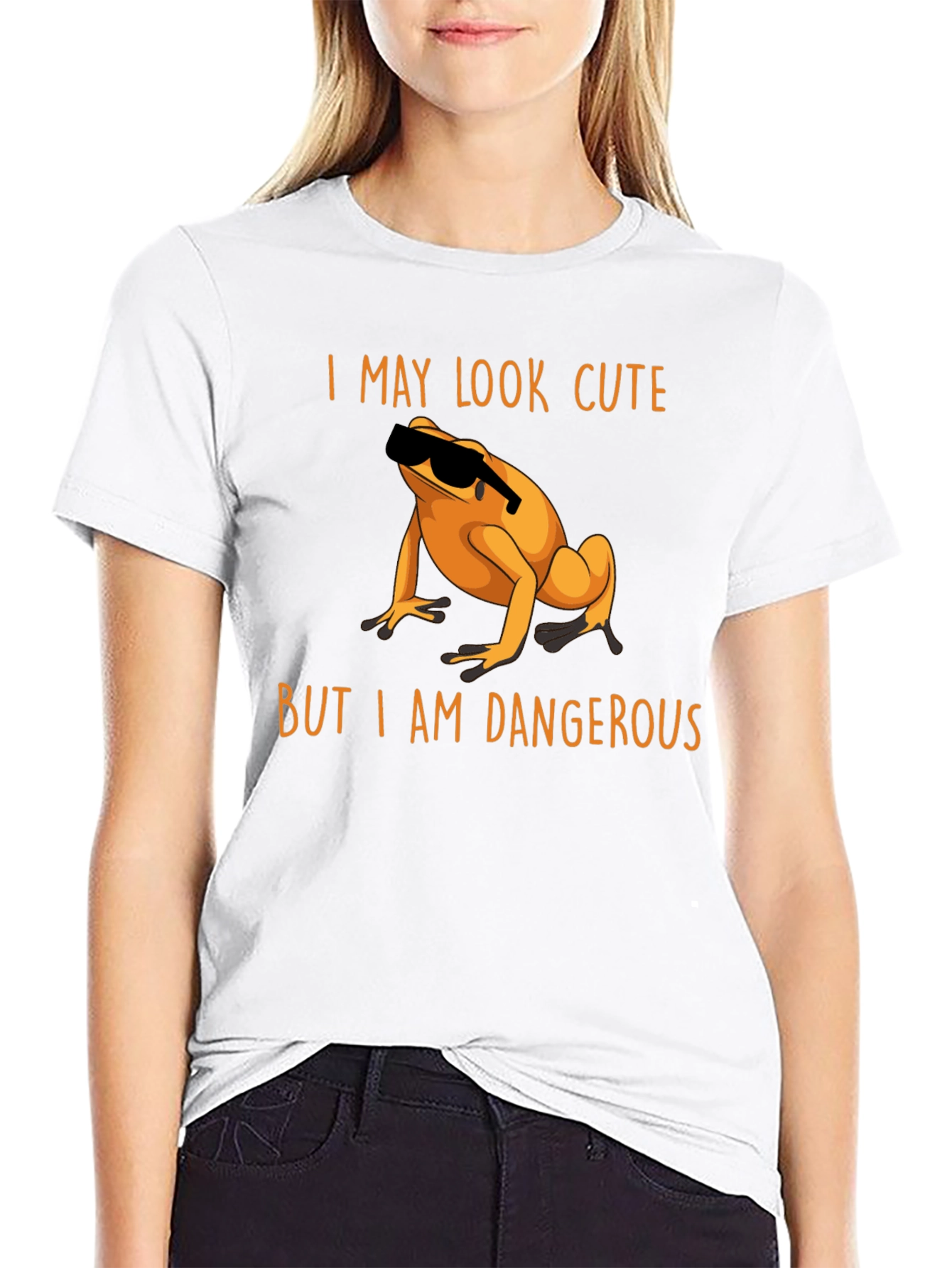 Black Cute But Dangerous Frog T-Shirt view 9