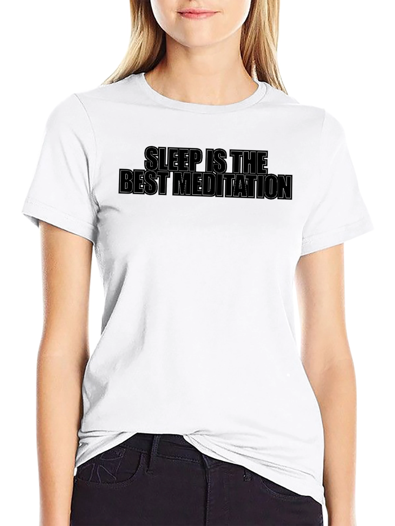 Black Sleep is the Best Meditation Graphic Tee view 9