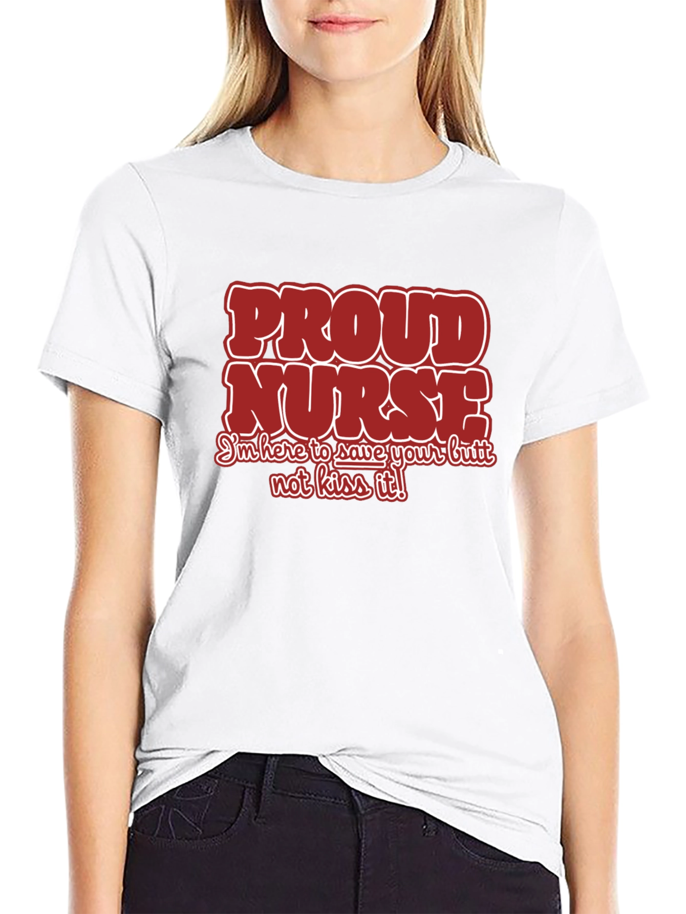Black Proud Nurse Graphic T-Shirt view 9