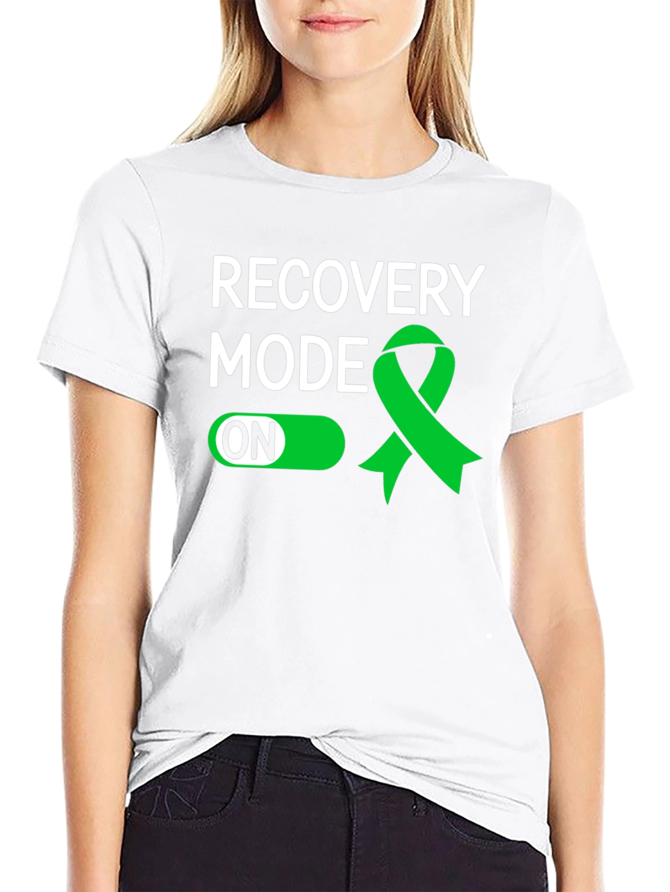 Black Recovery Mode ON T-Shirt - Mental Health Awareness view 9