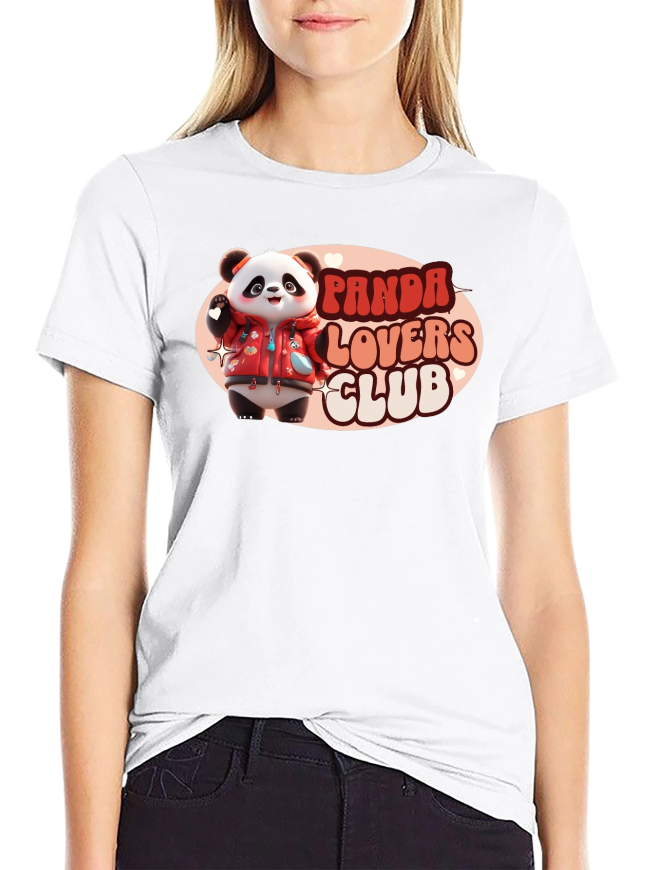Black Panda Lovers Club T-Shirt view 9