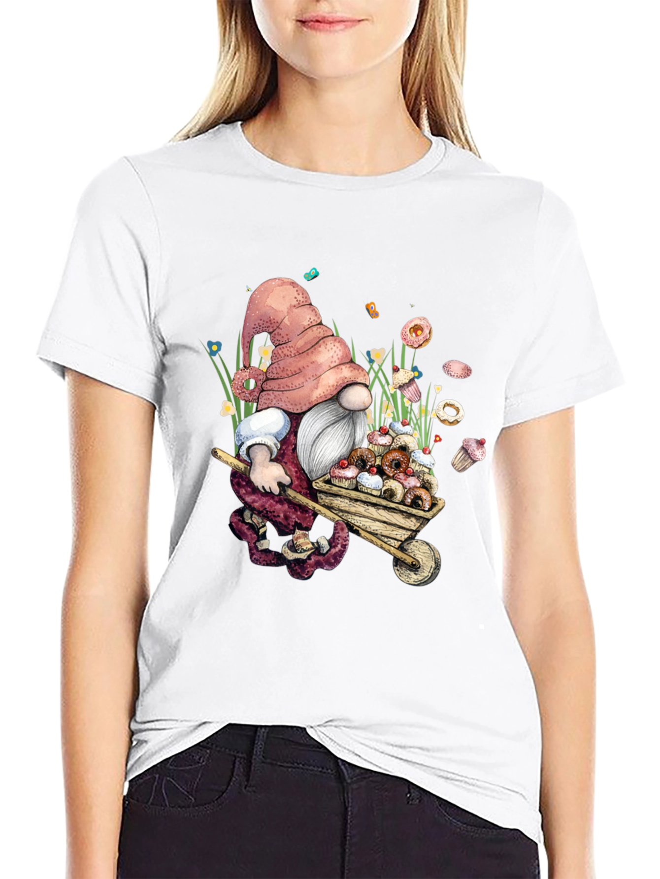 Black Gnome Sweet Treats T-Shirt view 9