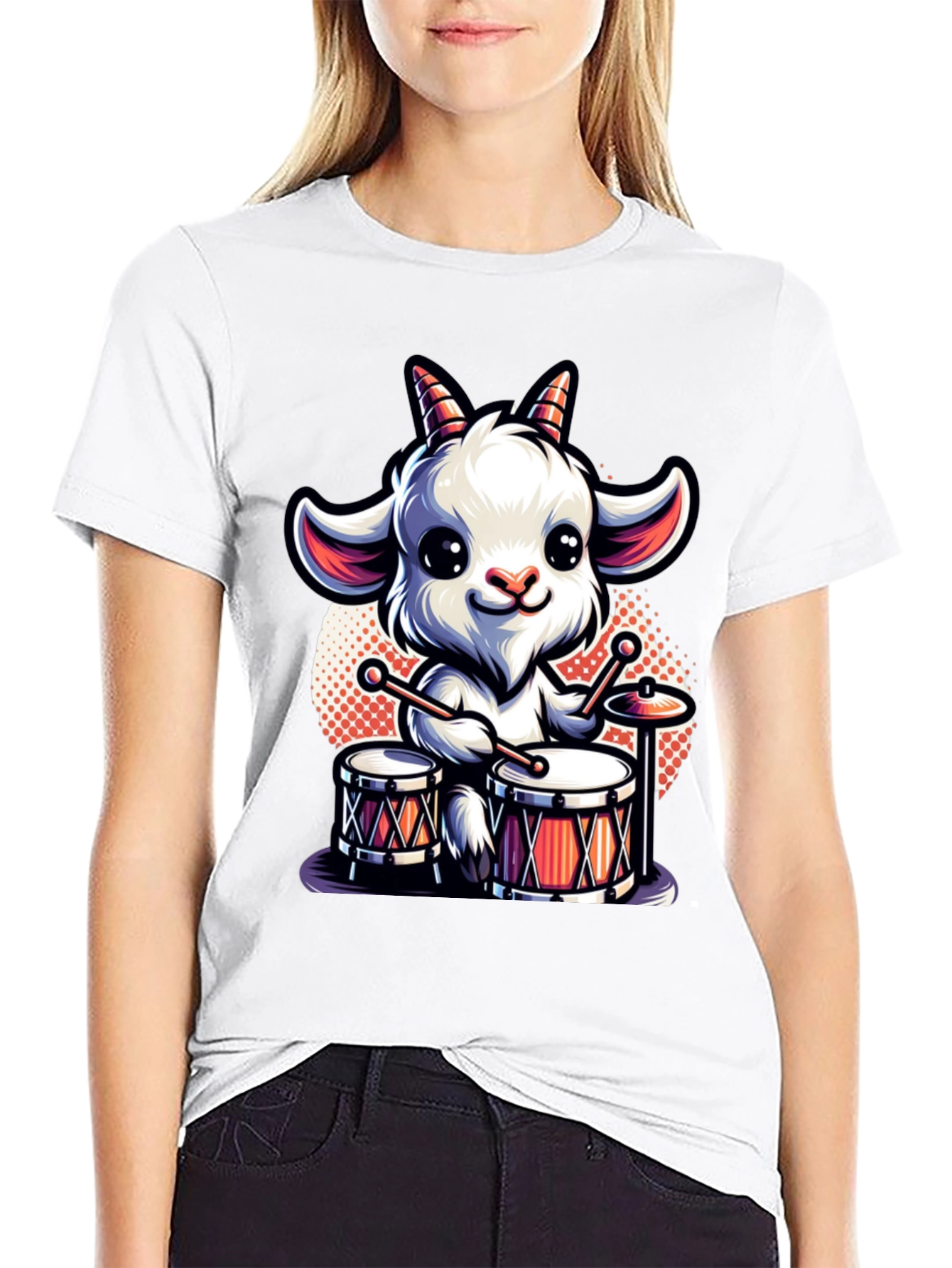 Black Goat Drummer Graphic Tee - Black view 9