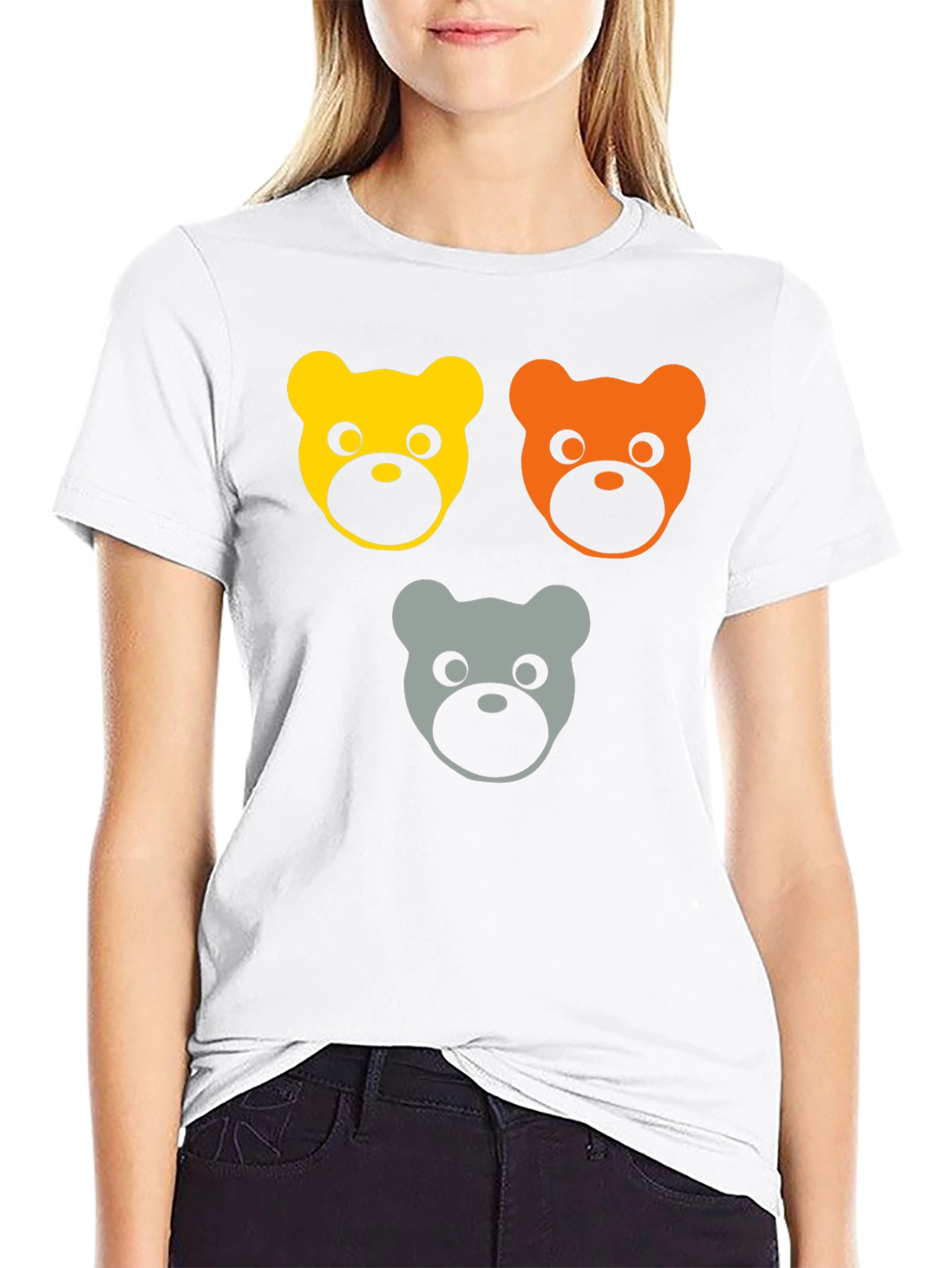 Black Cute Bears Graphic Tee - Black T-Shirt view 9