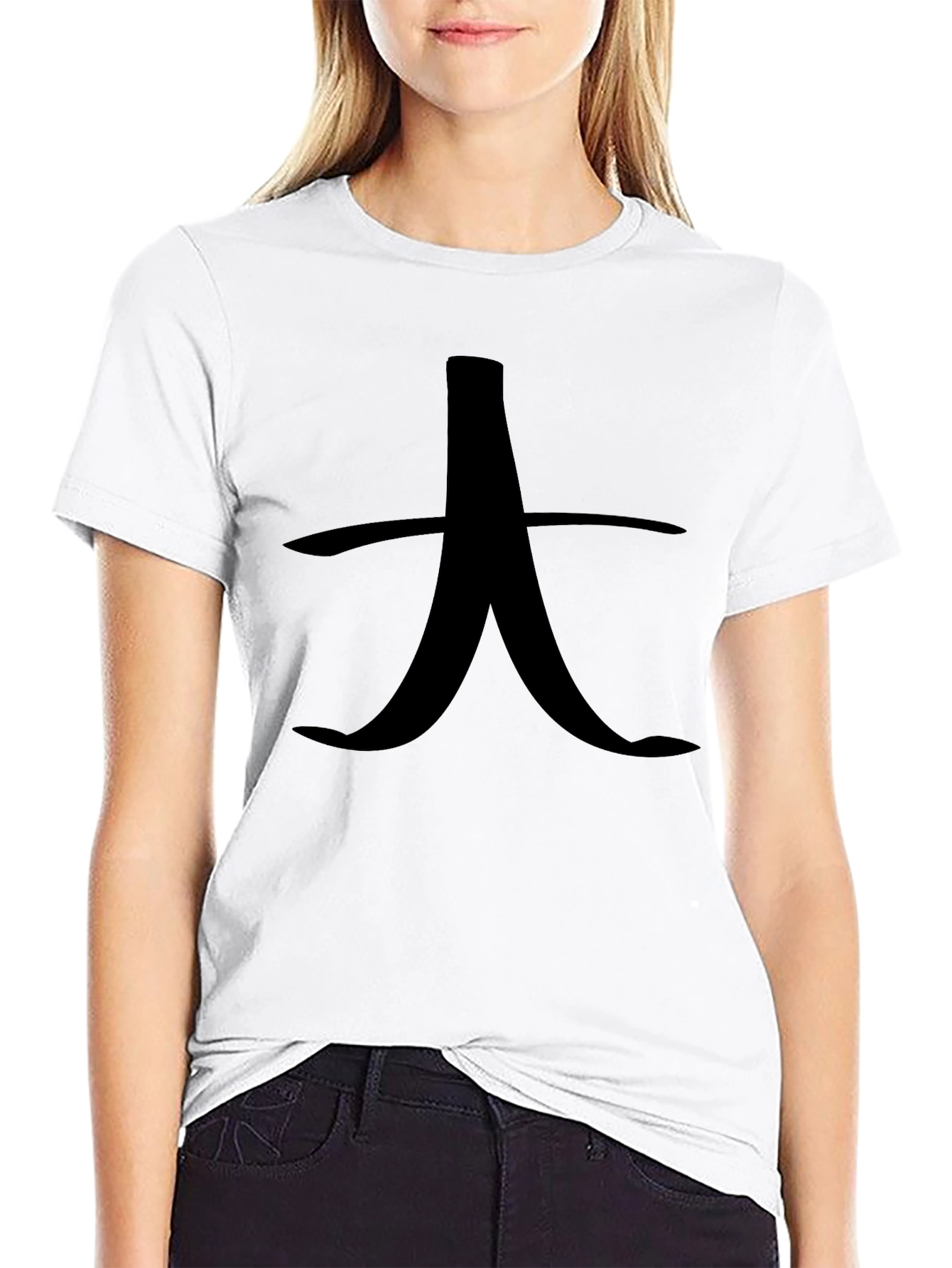 Black Graphic Tee - Black Shirt with Asian Character Design view 9