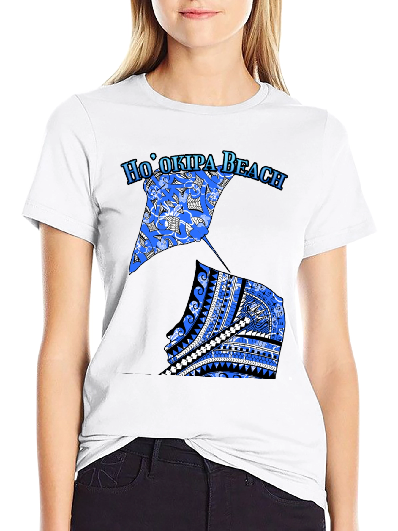 Black Ho'okipa Beach Ray Graphic Tee view 9
